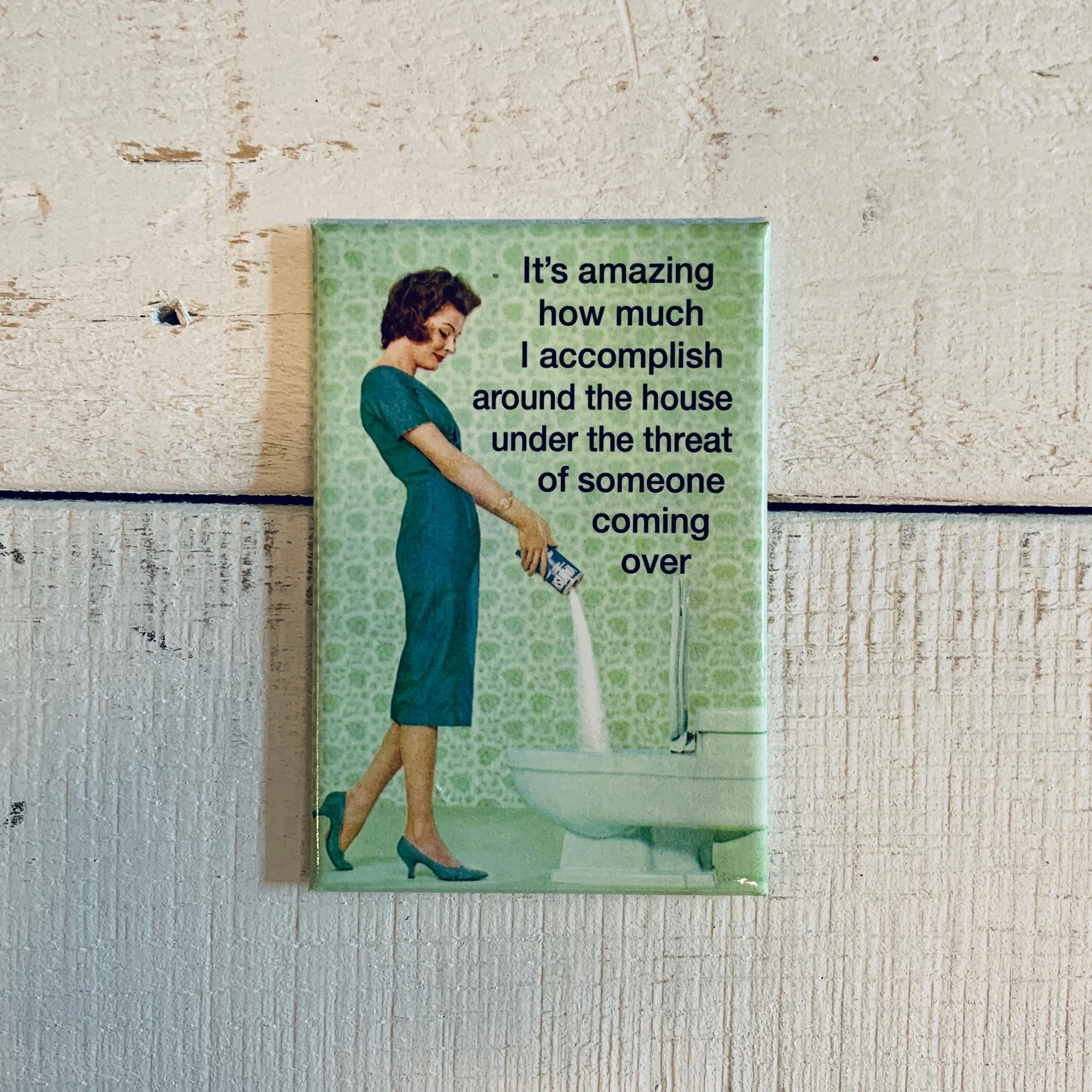 It's Amazing How Much I Accomplish Around The House Rectangular Magnet | Refrigerator Magnetic Surface Decor | 3" x 2" - Image 2