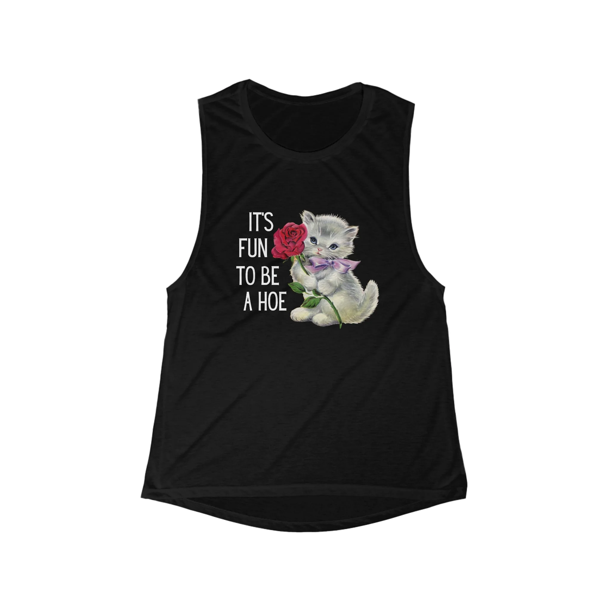 It's Fun to be a Hoe Flowy Scoop Muscle Tank - Image 4