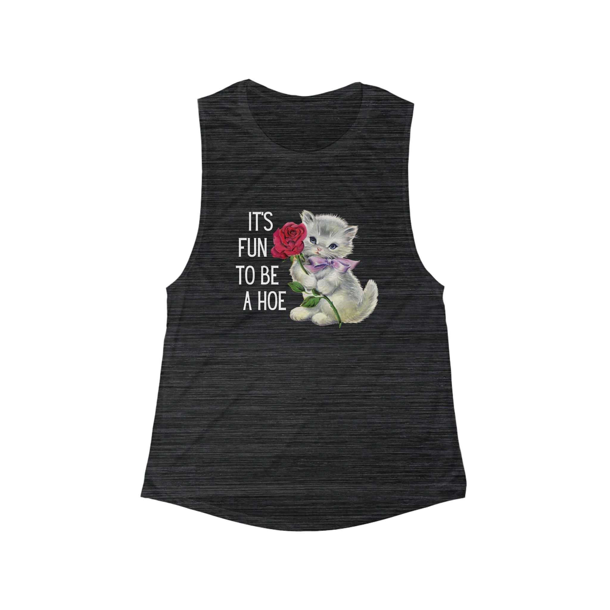 It's Fun to be a Hoe Flowy Scoop Muscle Tank - Image 5