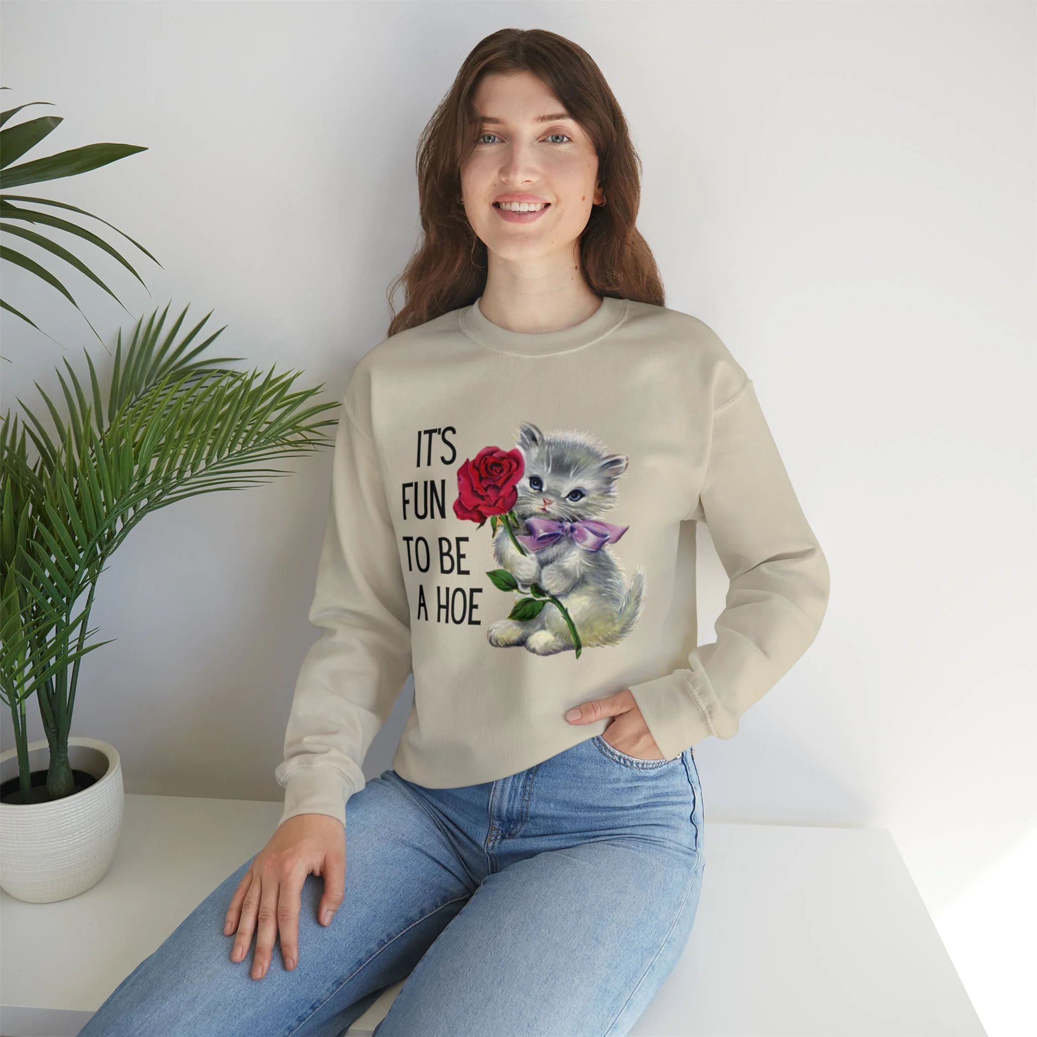 It's Fun to be a Hoe Unisex Heavy Blend™ Crewneck Sweatshirt Sizes SM-5XL | Plus Size Available - Image 10