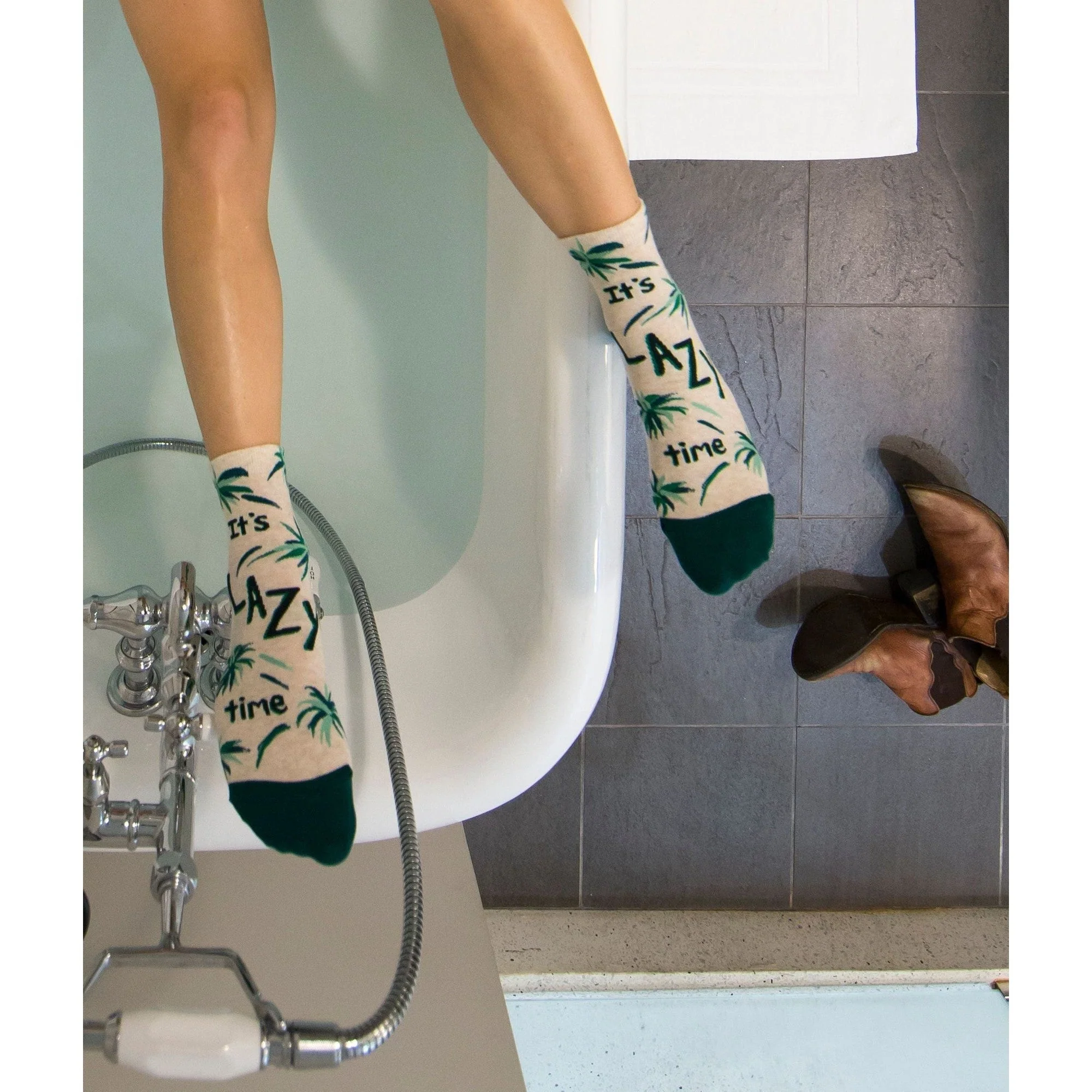 It's Lazy Time Women's Ankle Socks | BlueQ at GetBullish - Image 6