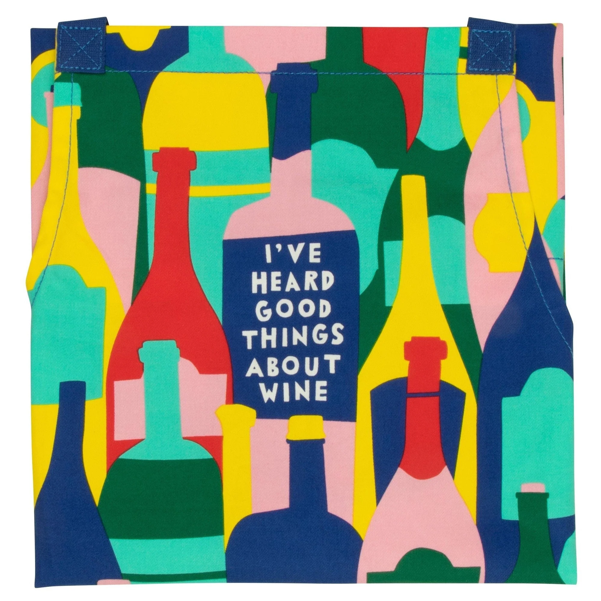 I've Heard Good Things About Wine Funny Cooking and BBQ Apron Unisex 2 Pockets Adjustable Strap 100% Cotton | BlueQ at GetBullish - Image 3