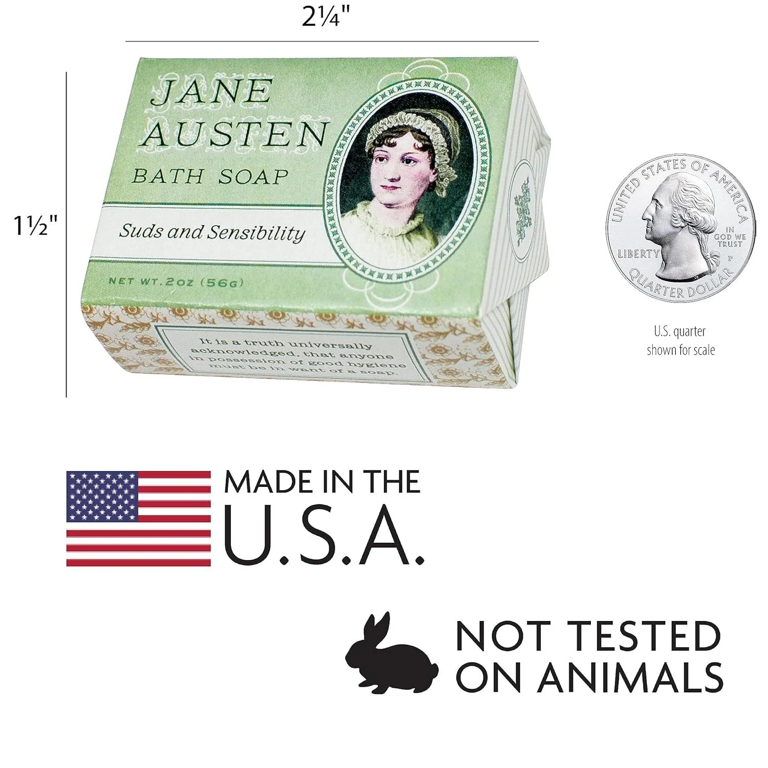 Jane Austen Bath Soap | Lavender Scented Mini Literary Guest Soap | Novelty Book Lover Gift - Image 8