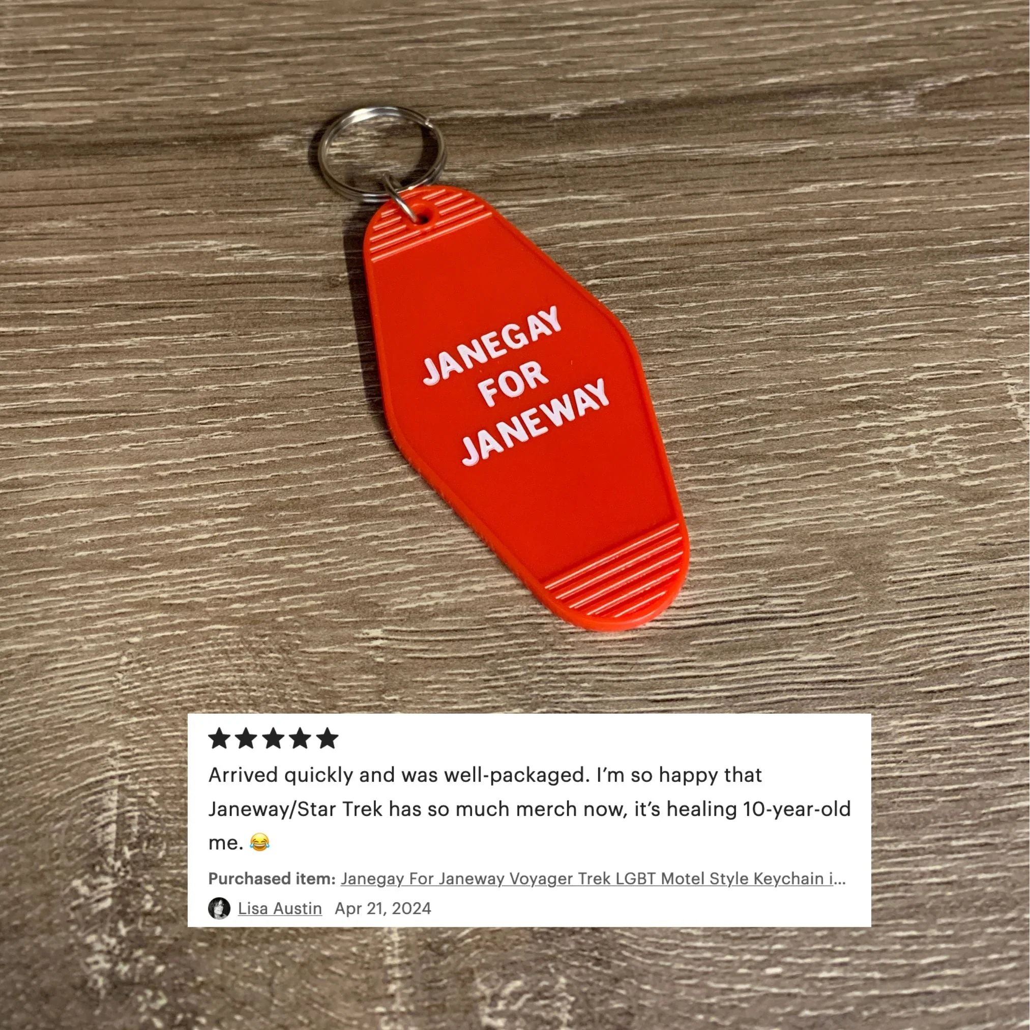 Janegay For Janeway Motel Style Keychain in Red - Image 4