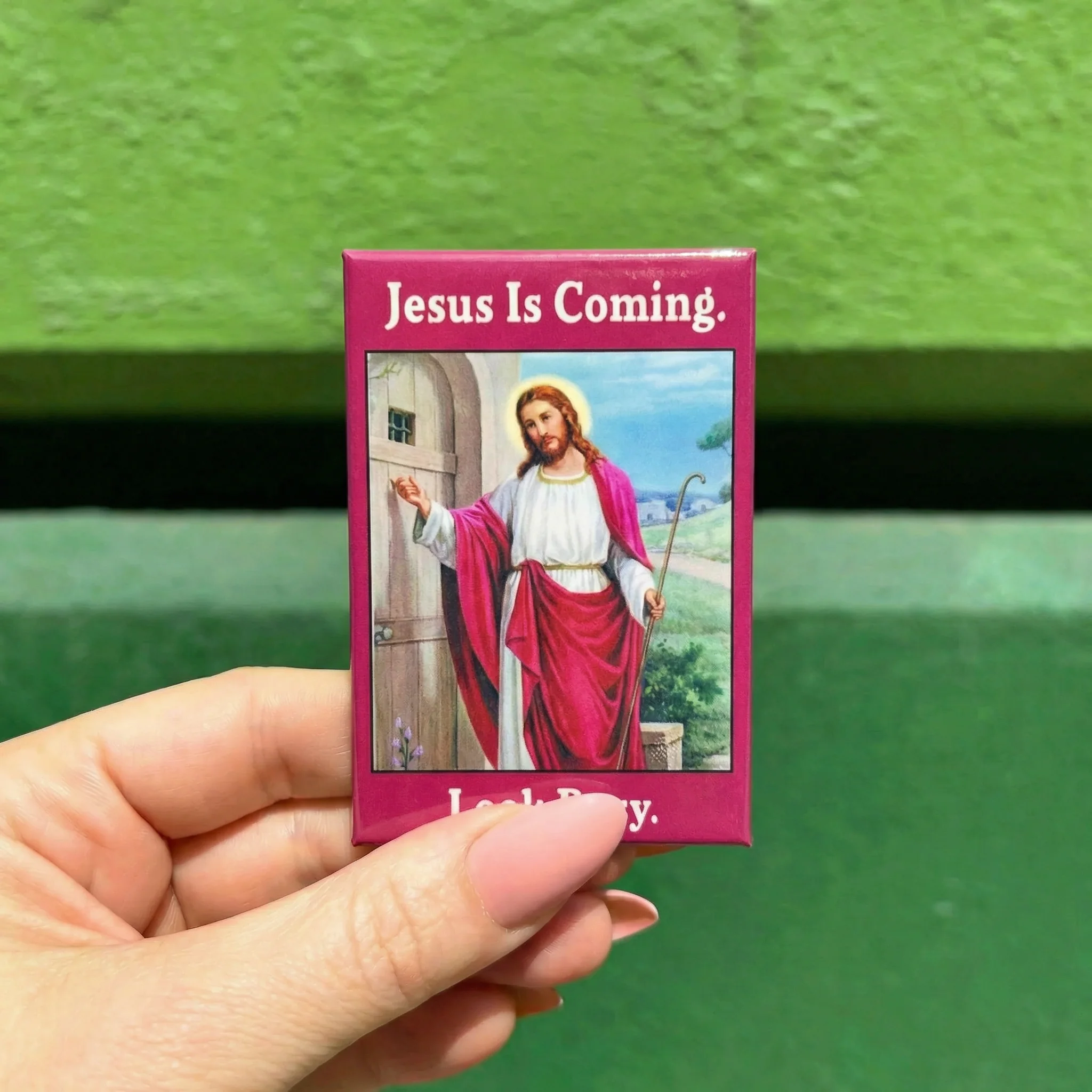 Jesus Is Coming - Look Busy Fridge Magnet | 2" x 3" - Image 2