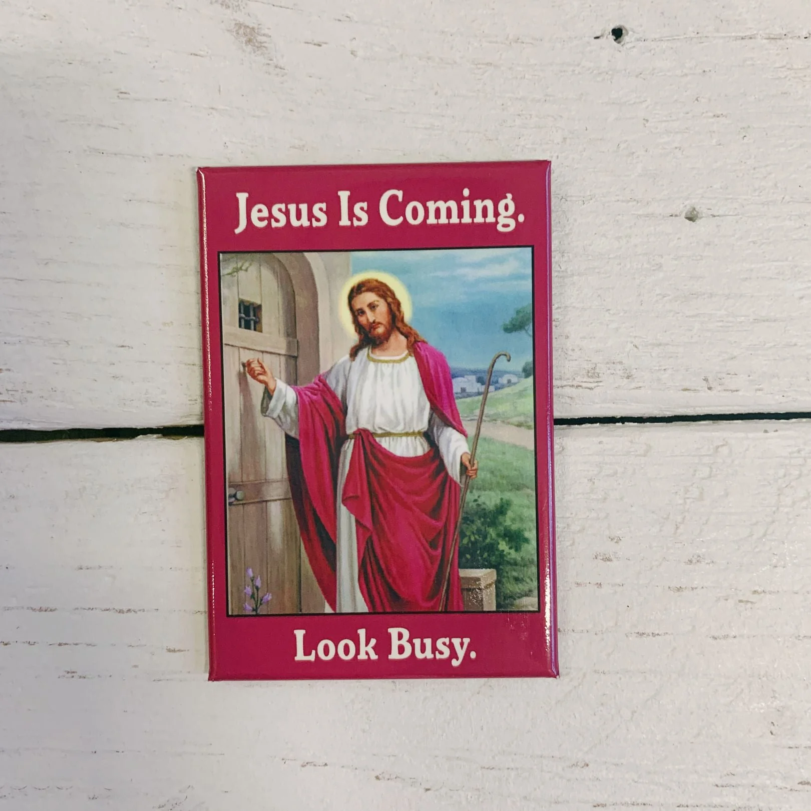 Jesus Is Coming - Look Busy Fridge Magnet | 2" x 3" - Image 3