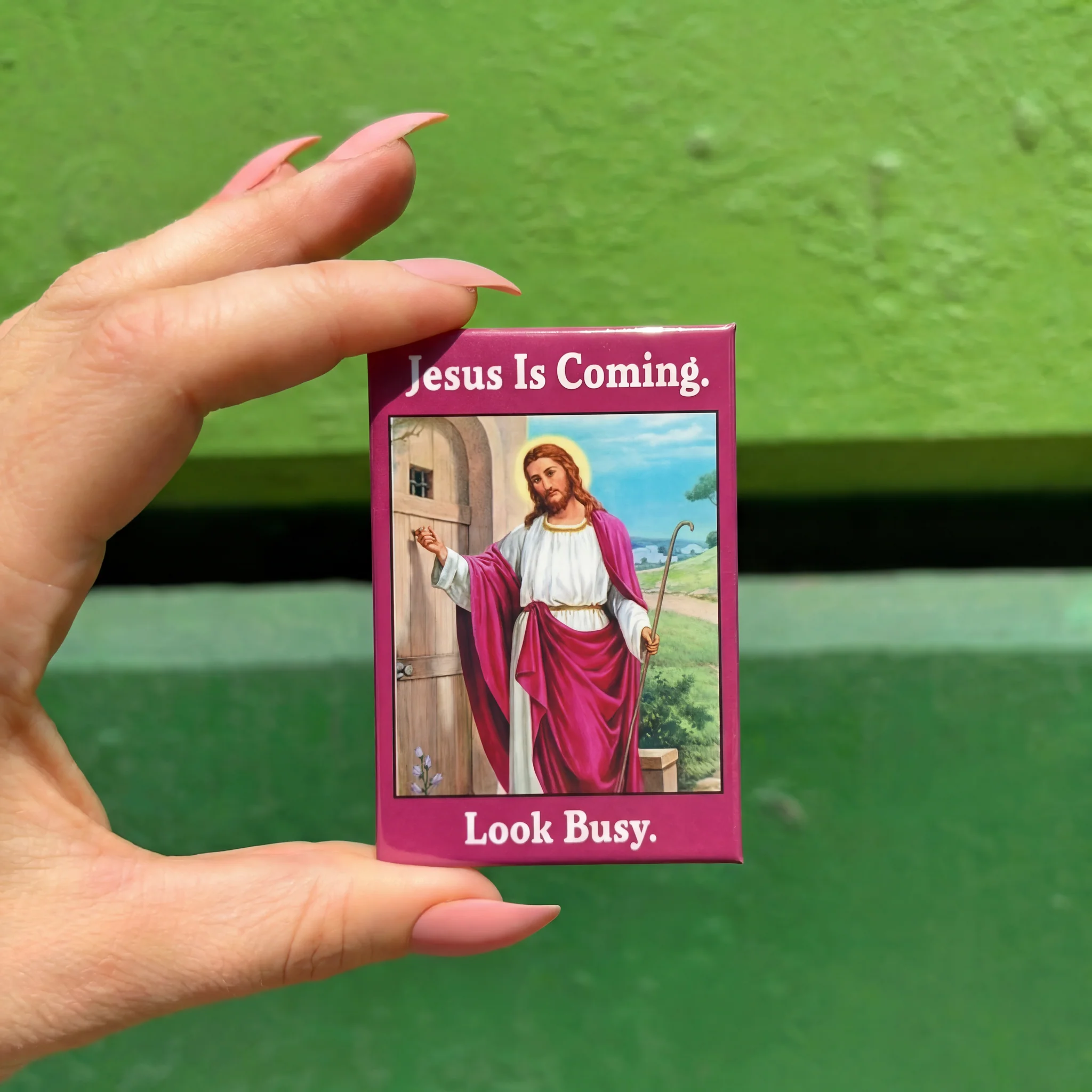 Jesus Is Coming - Look Busy Fridge Magnet | 2" x 3" - Image 5