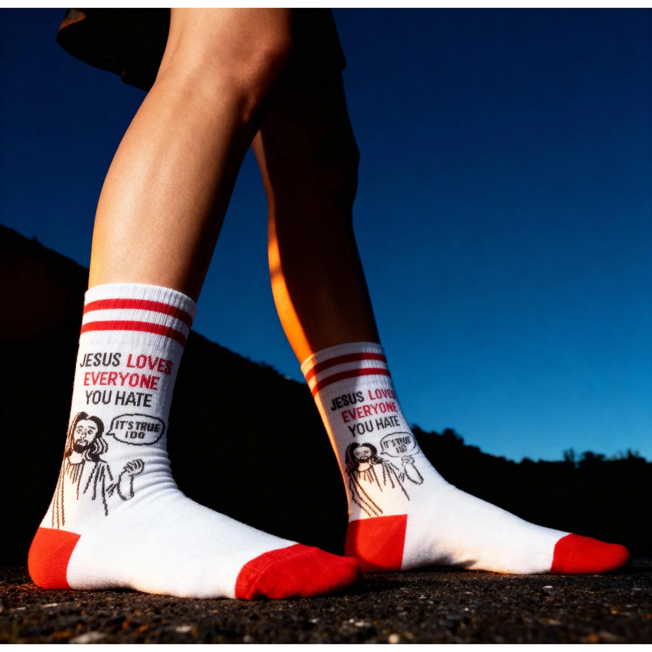Jesus Loves Everyone You Hate Socks | Unisex One Size Fits Most - Image 3