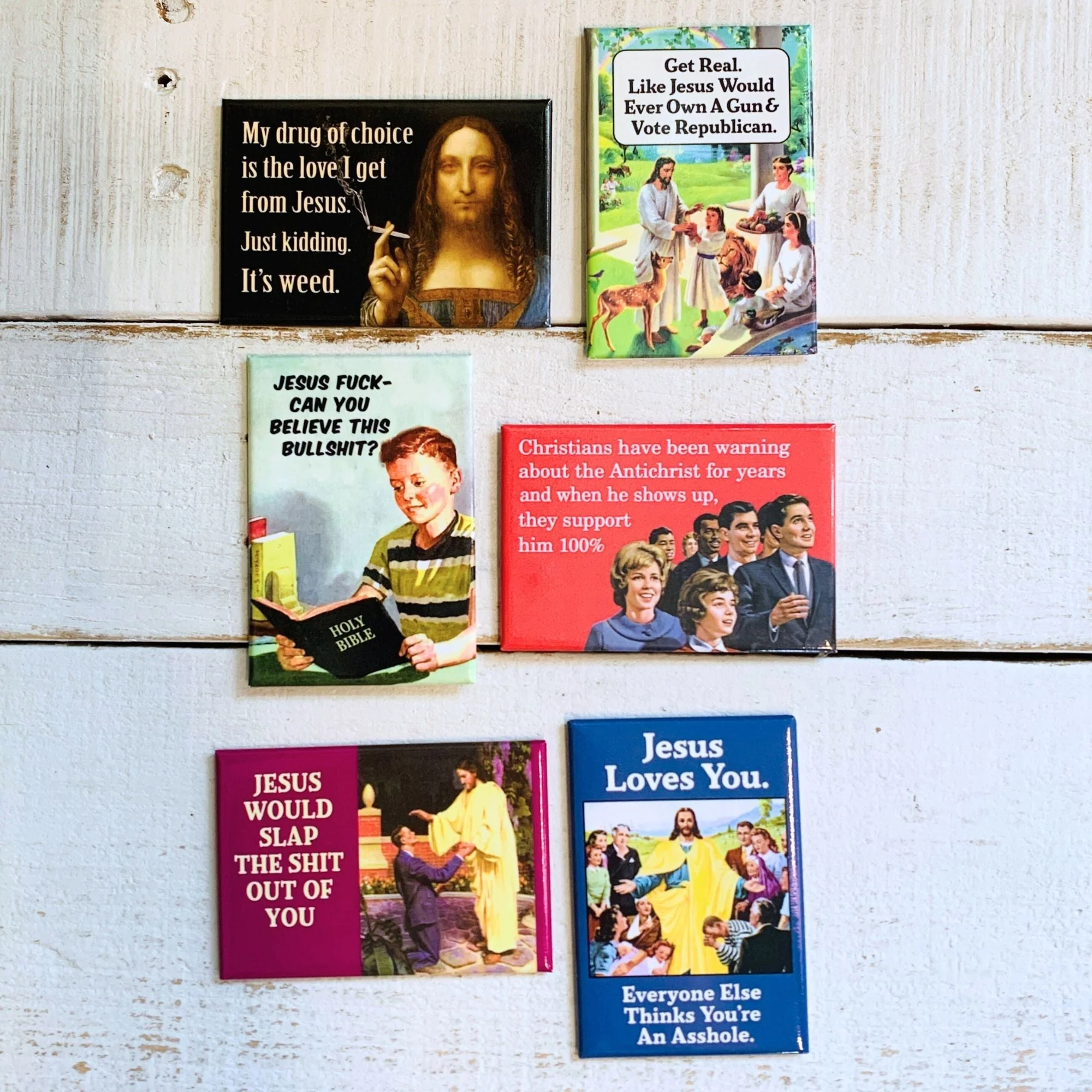 Jesus Would Slap The Shit Out Of You. Fridge Magnet - Image 4