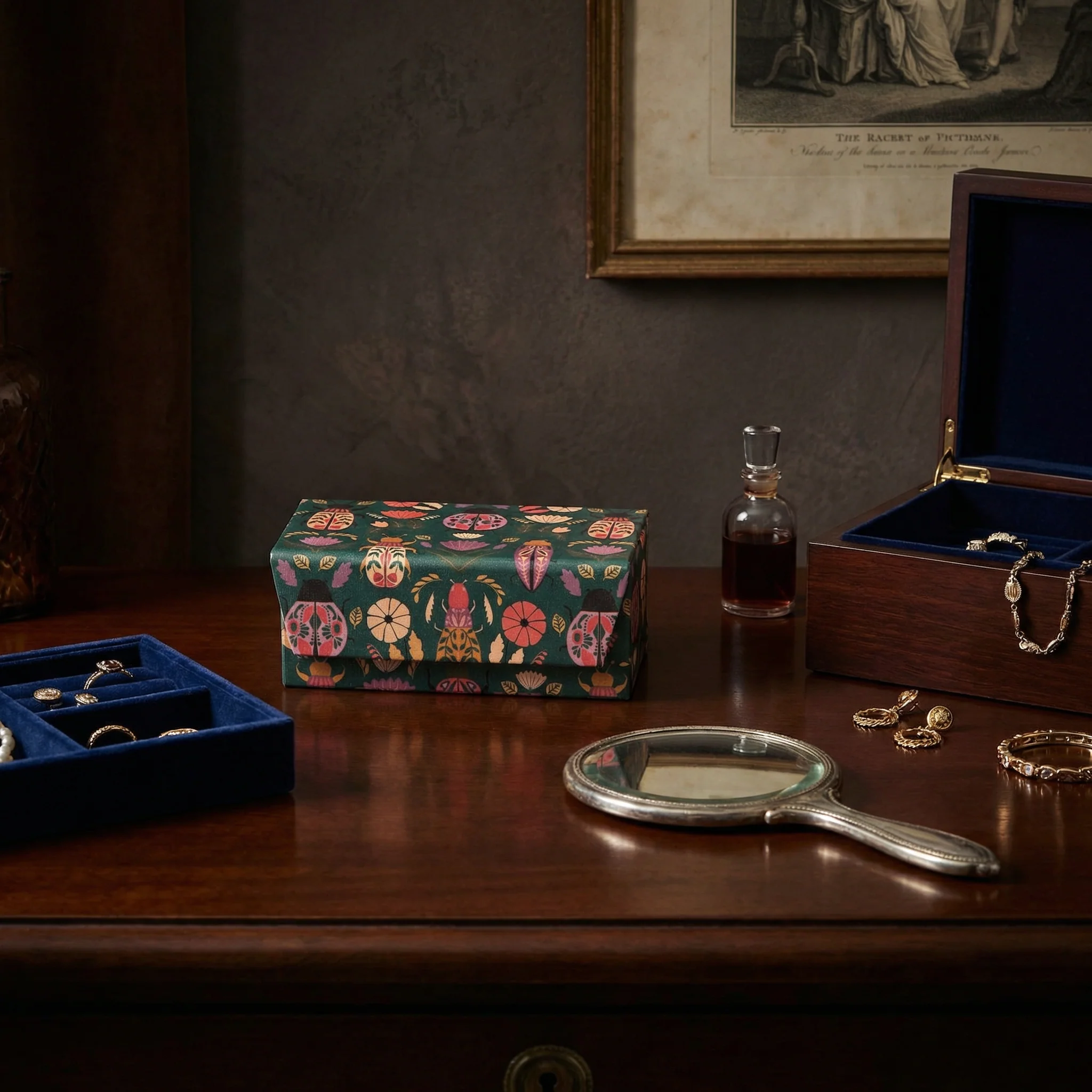 Jewelry Travel Case Amulet | Organizer Case Keepsake Box | 4.3" x 2.5" - Image 5