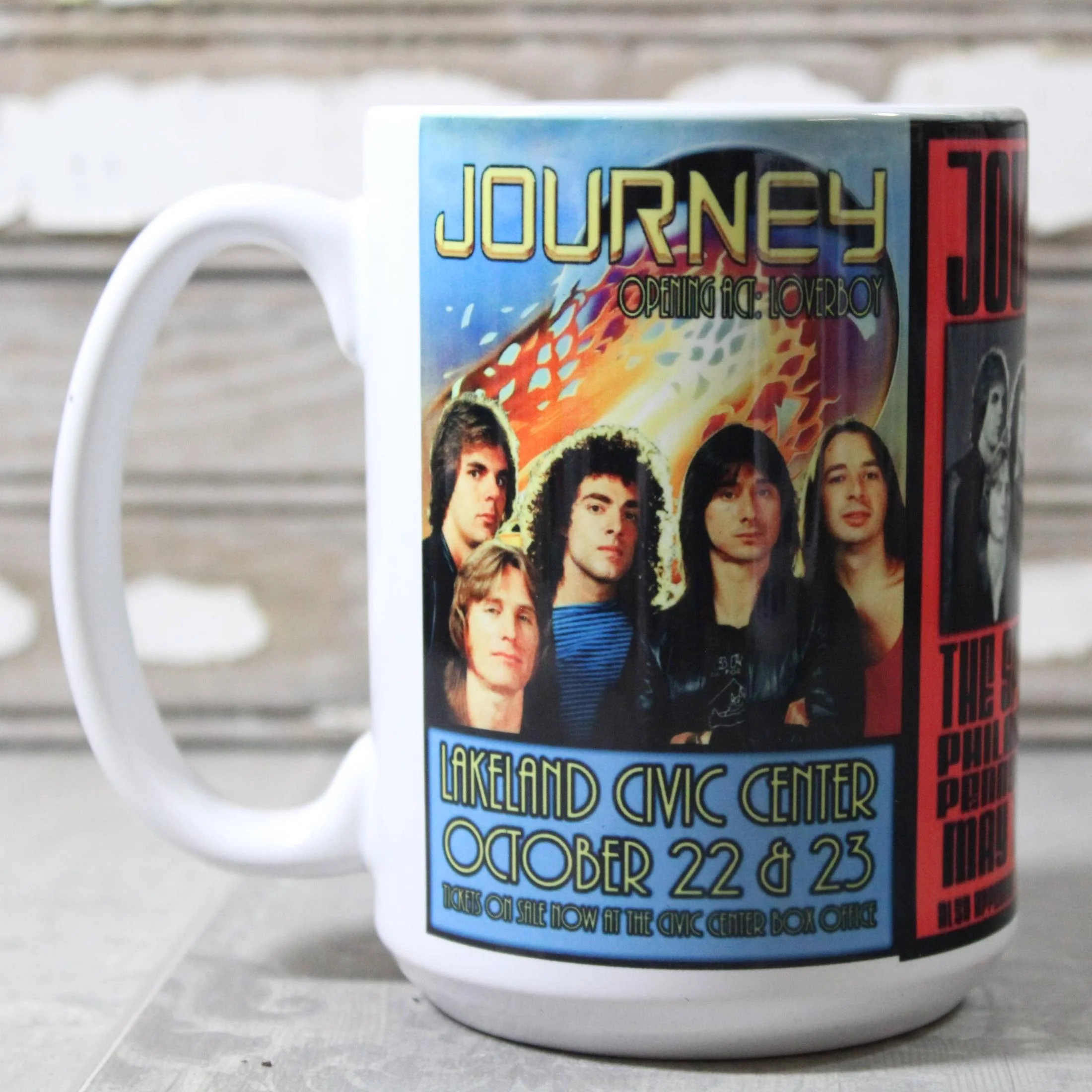 Journey Concert Poster Ceramic Coffee Mug | 15oz - Image 2