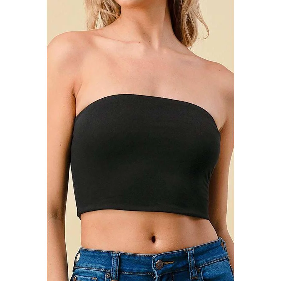 Doubled Layered Back Lace Up Tube Top | Casual Style Sleeveless Cropped Top [Available in Sizes SM-L] - Image 7
