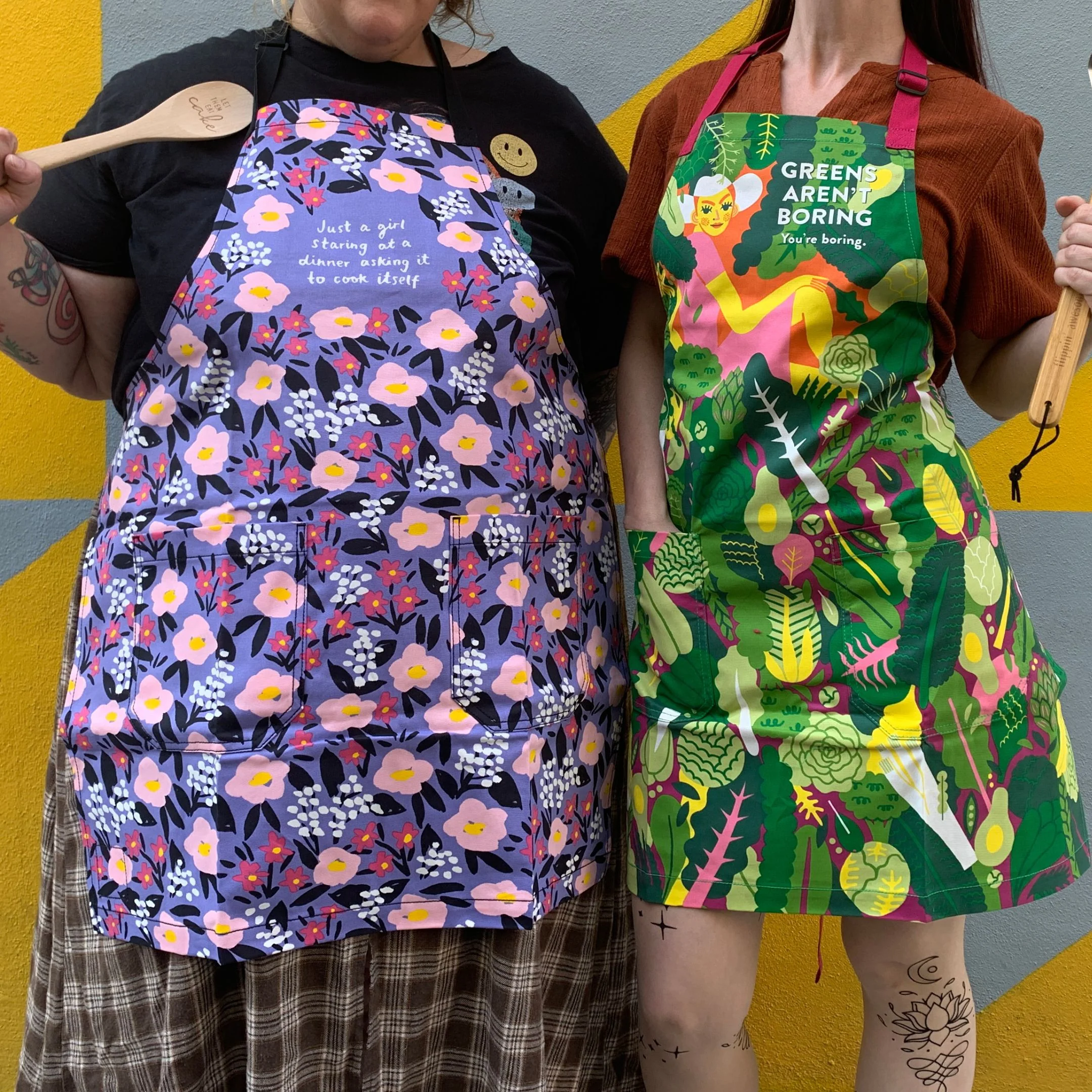 Just A Girl Staring At A Dinner Asking It To Cook Itself Funny Cooking and BBQ Apron 2 Pockets Adjustable Strap 100% Cotton | Gift for Her - Image 8
