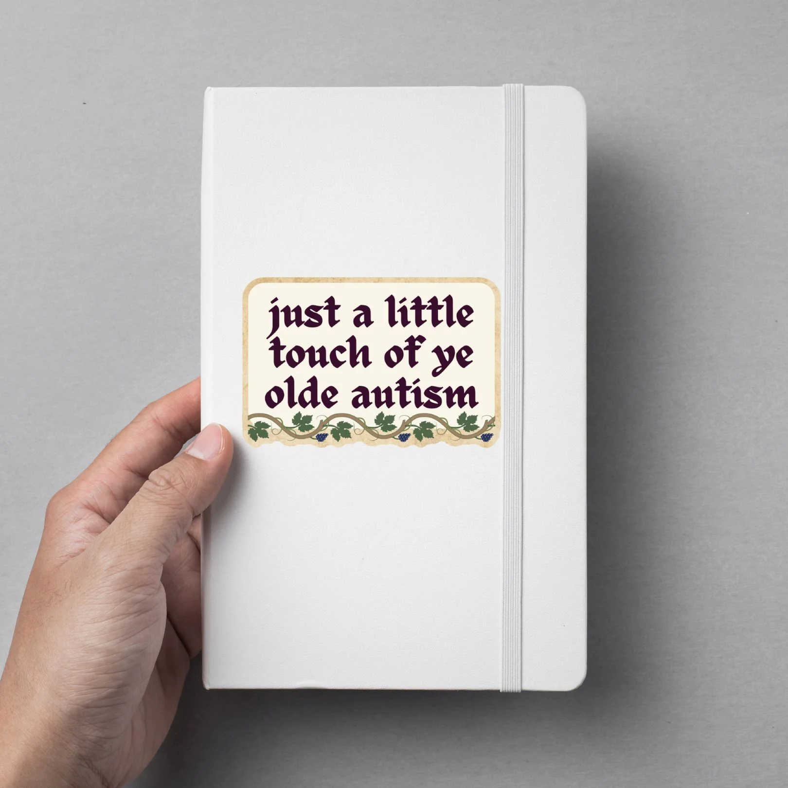 Just A Little Touch Of Ye Olde Autism Sticker | Vinyl Die Cut Decal - Image 3