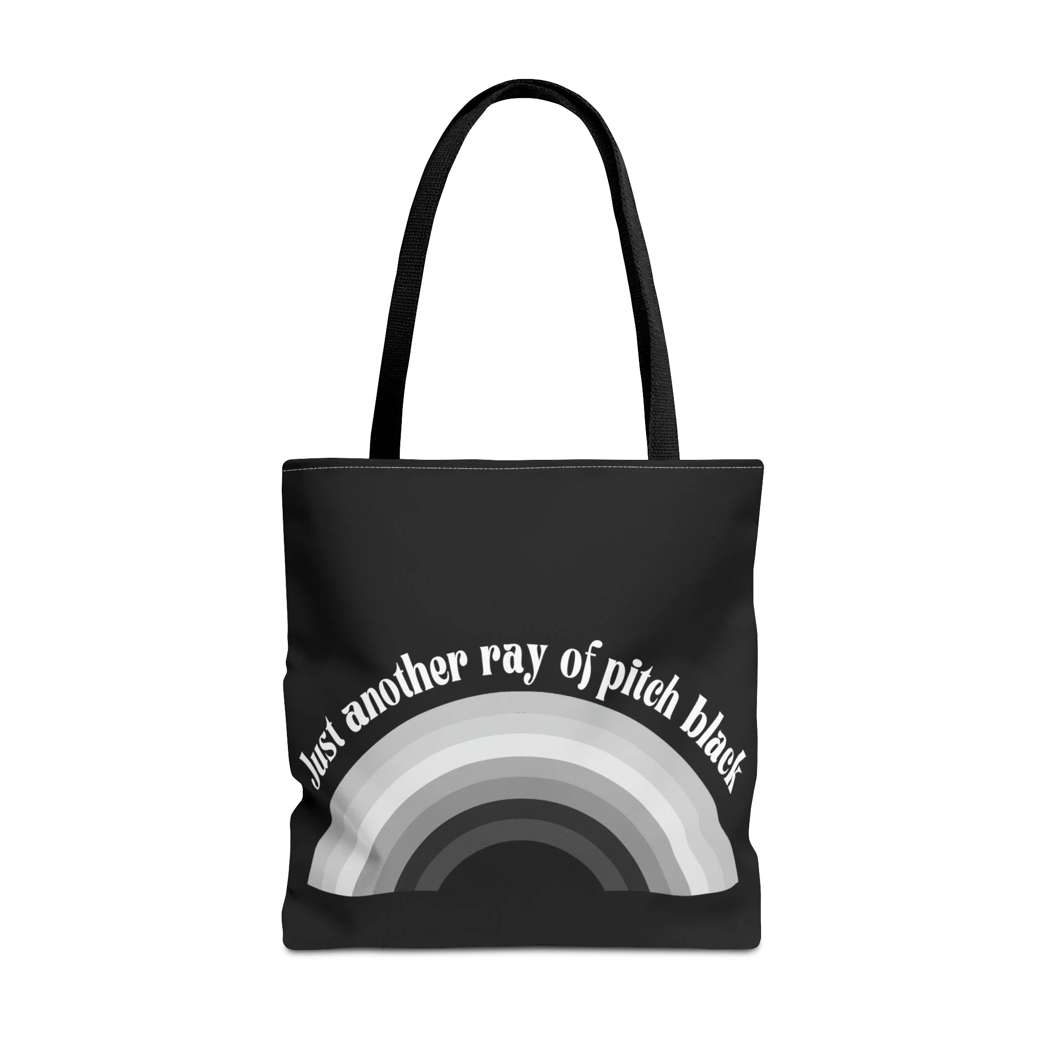Just Another Ray of Pitch Black Tote Bag in Black | 18" x 18" - Image 3