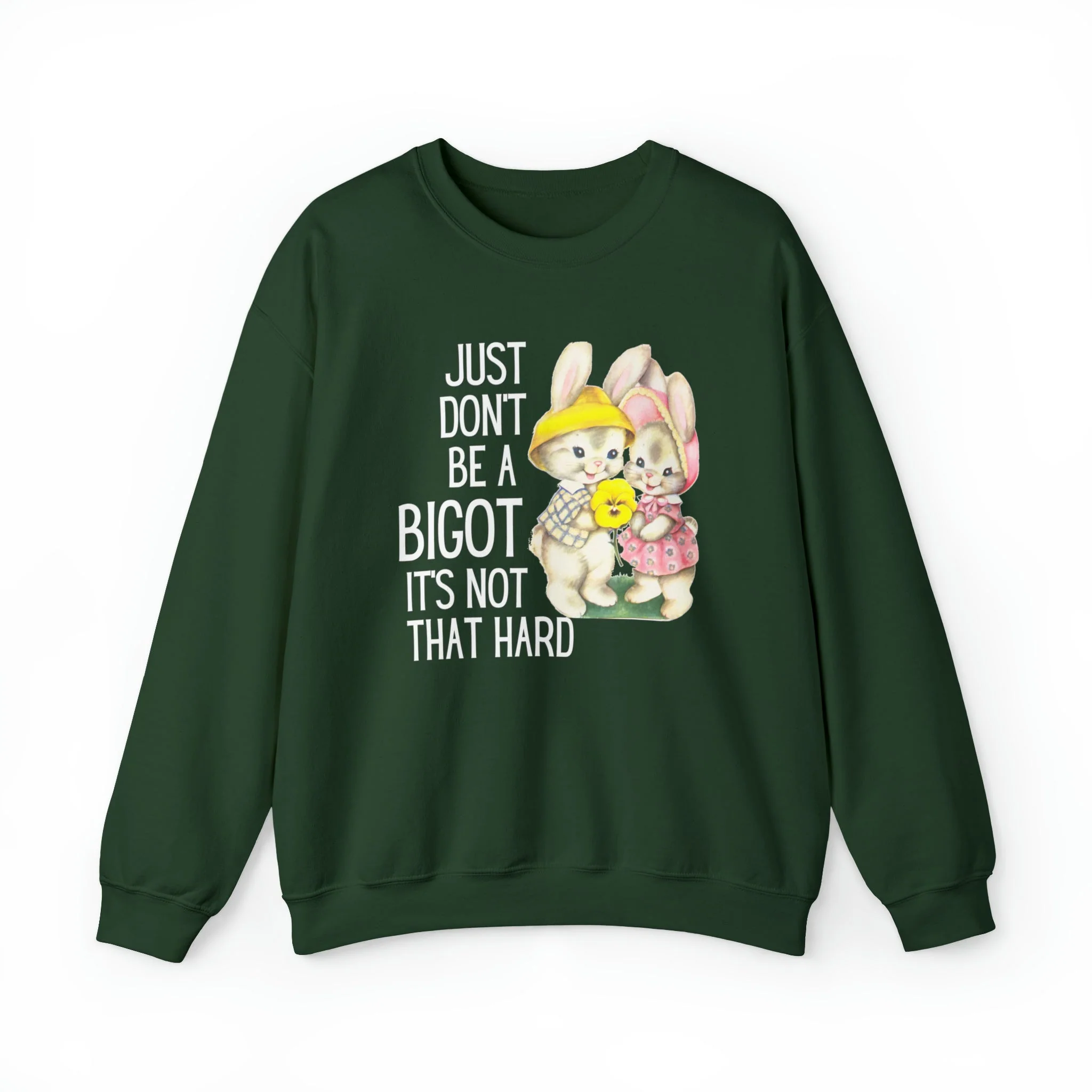 Just Don't Be A Bigot It's Not That Hard Unisex Heavy Blend™ Crewneck Sweatshirt Sizes SM-5XL | Plus Size Available - Image 11
