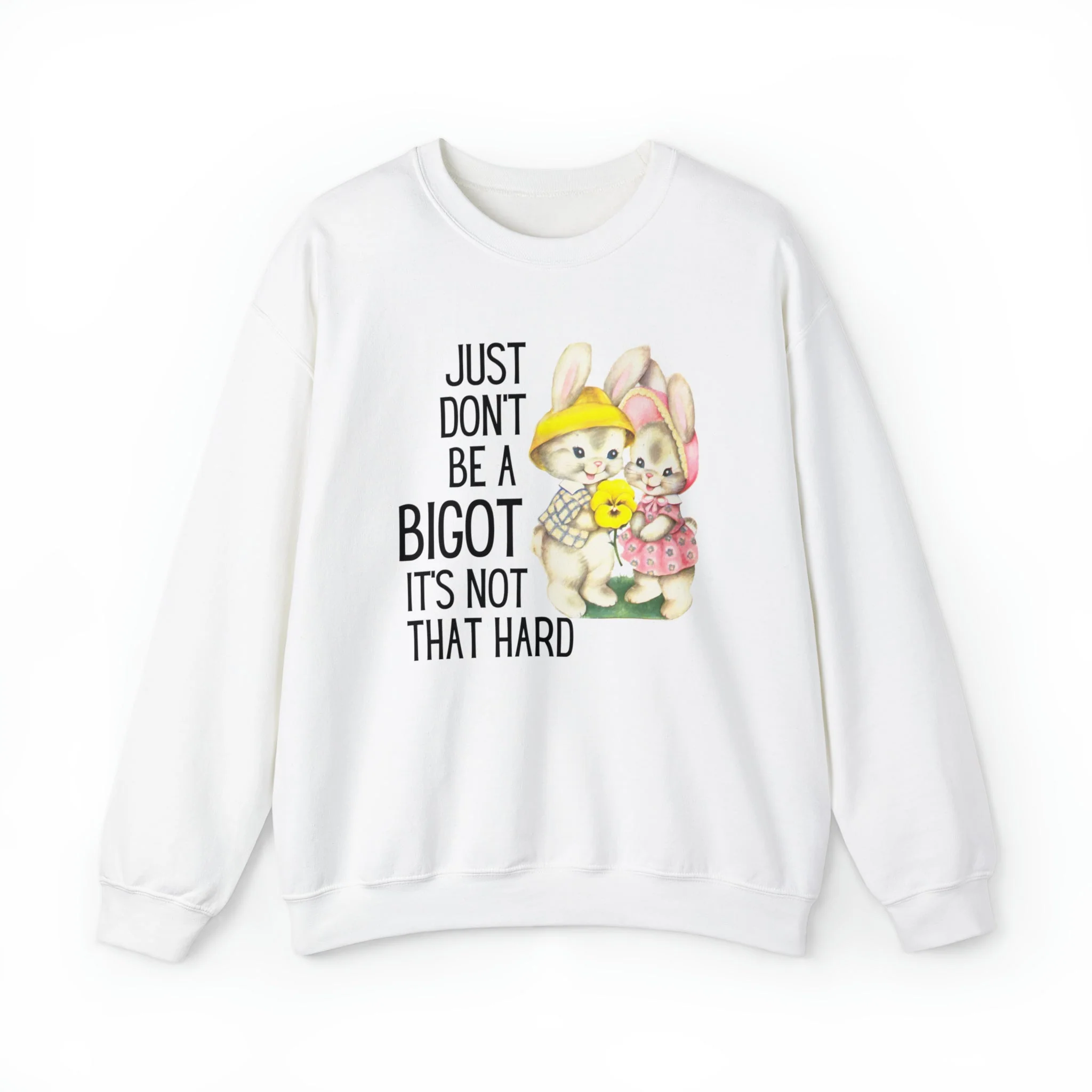 Just Don't Be A Bigot It's Not That Hard Unisex Heavy Blend™ Crewneck Sweatshirt Sizes SM-5XL | Plus Size Available - Image 15