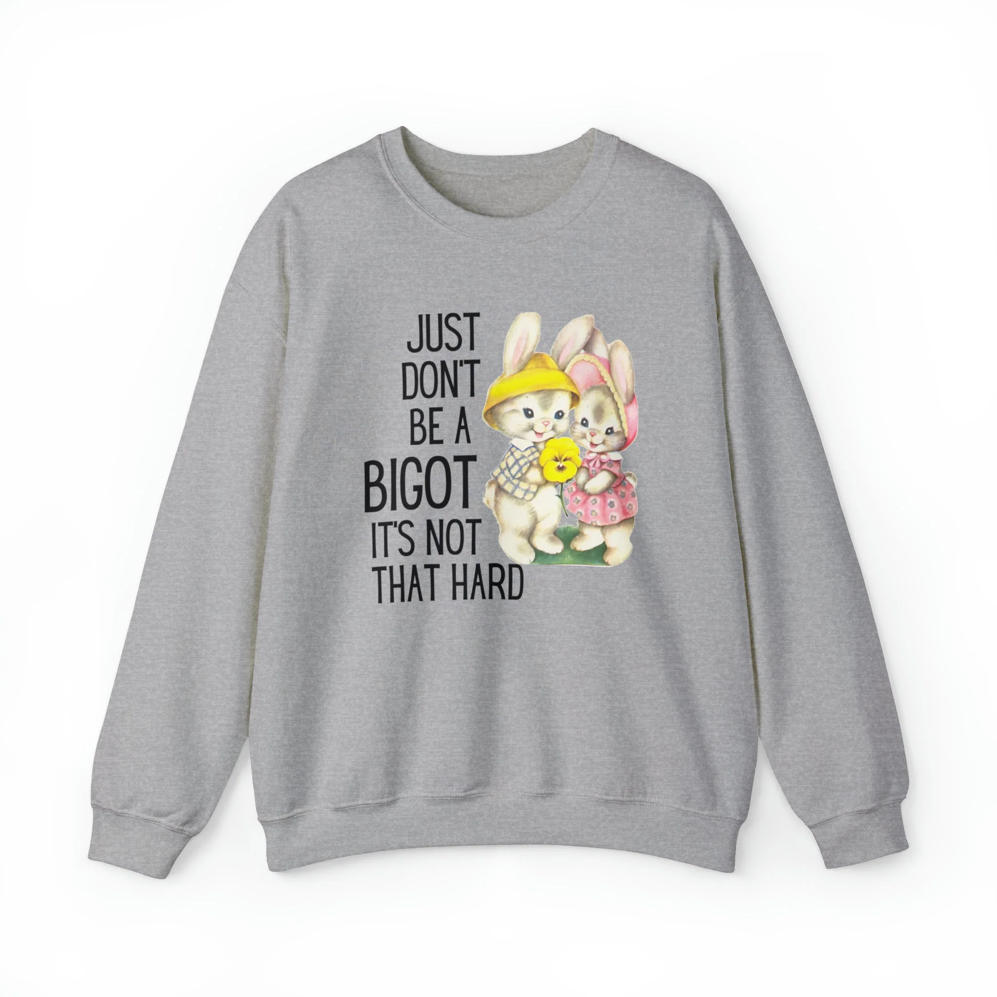 Just Don't Be A Bigot It's Not That Hard Unisex Heavy Blend™ Crewneck Sweatshirt Sizes SM-5XL | Plus Size Available - Image 16