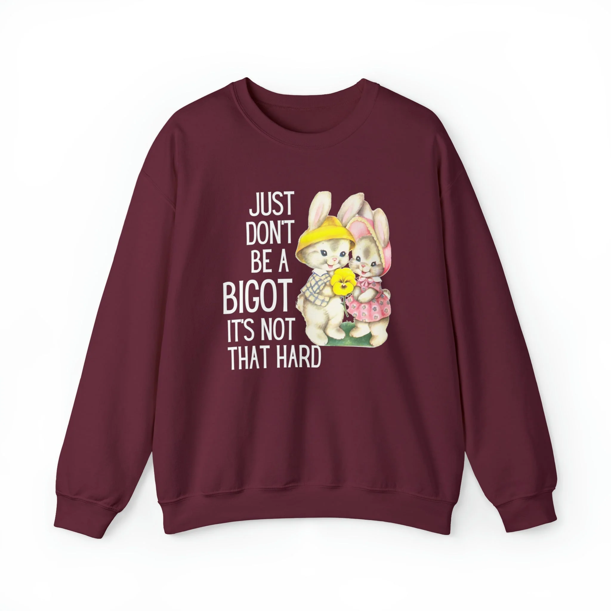 Just Don't Be A Bigot It's Not That Hard Unisex Heavy Blend™ Crewneck Sweatshirt Sizes SM-5XL | Plus Size Available - Image 9