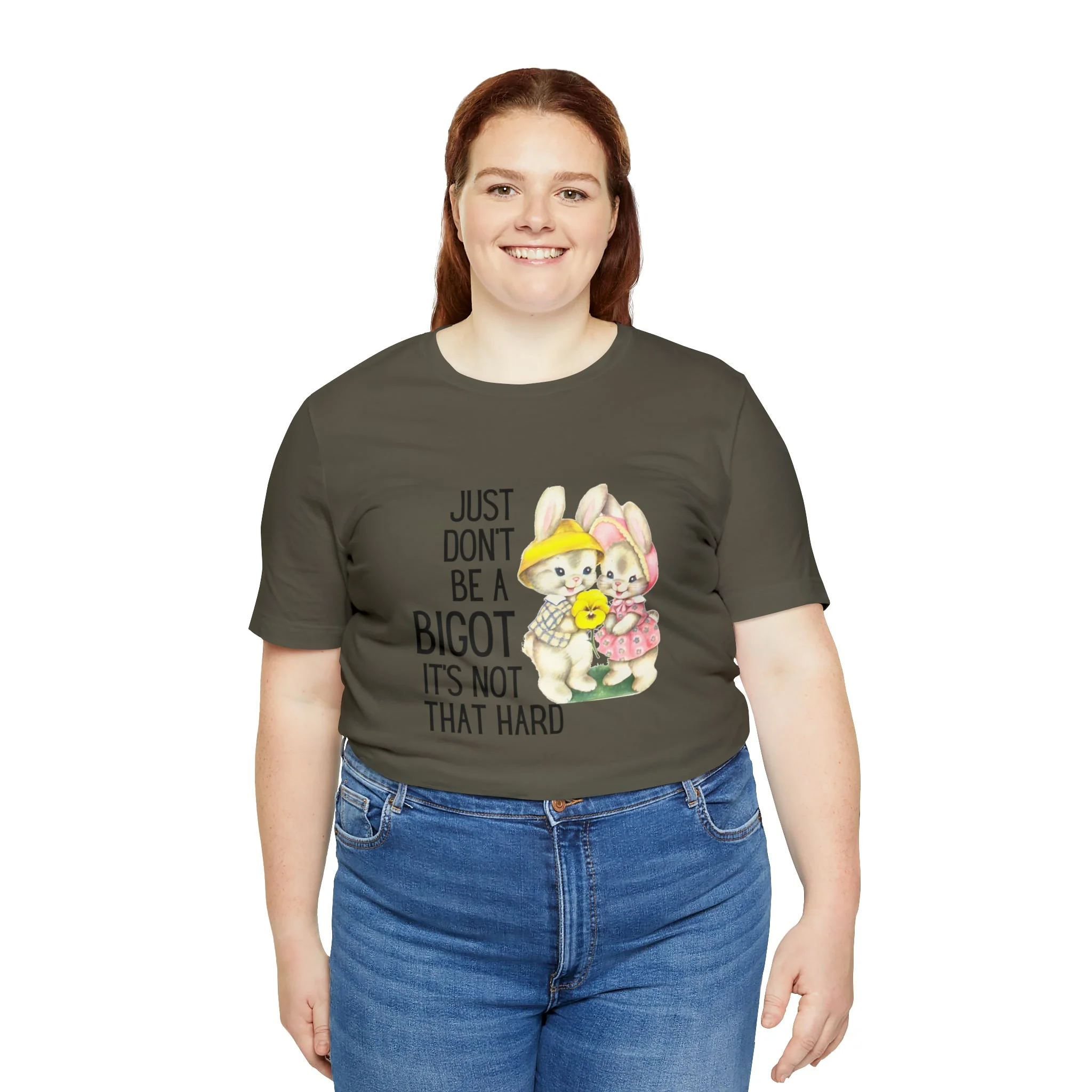 Just Don't Be A Bigot It's Not That Hard Unisex Jersey Short Sleeve Tee [Multiple Color Options] - Image 31