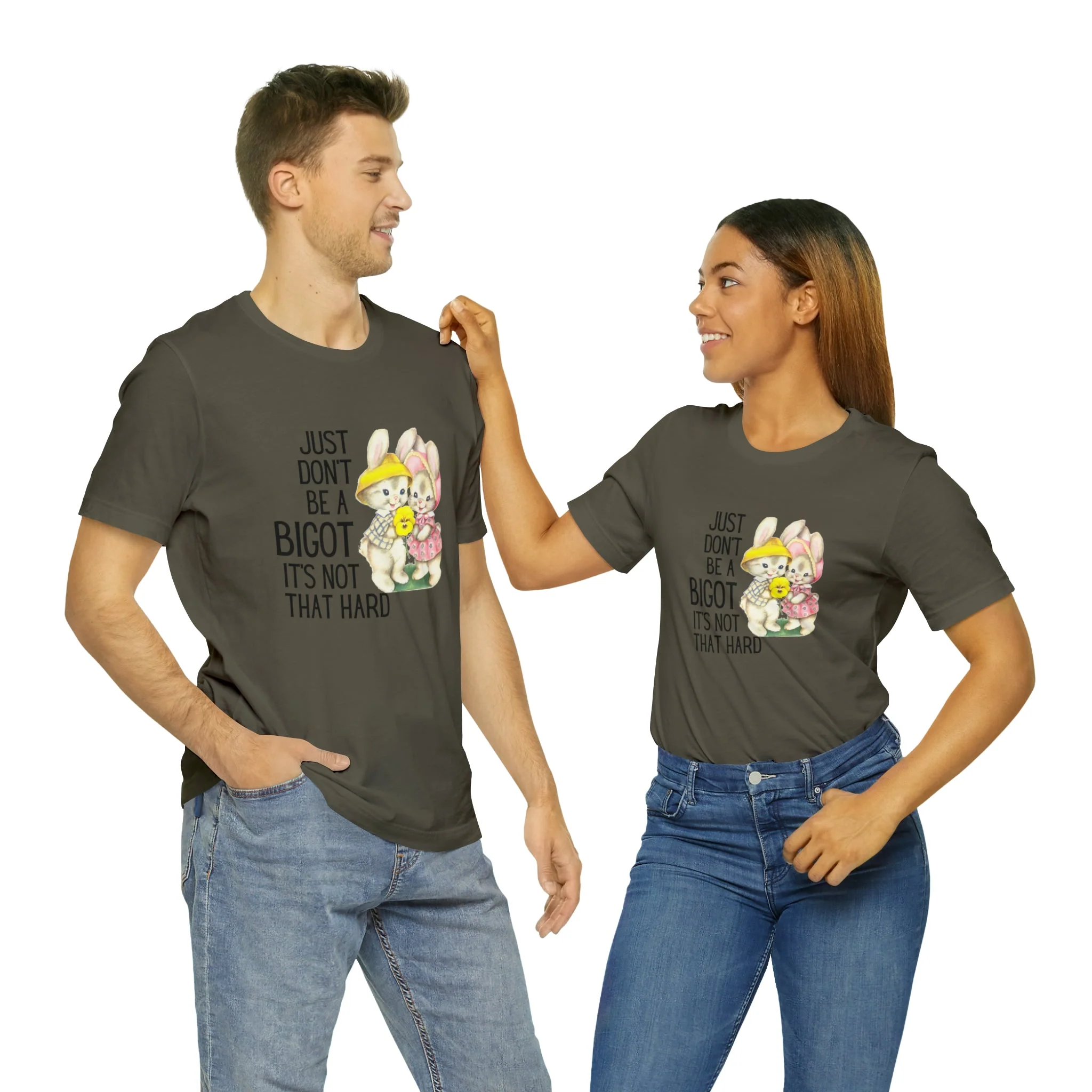 Just Don't Be A Bigot It's Not That Hard Unisex Jersey Short Sleeve Tee [Multiple Color Options] - Image 34