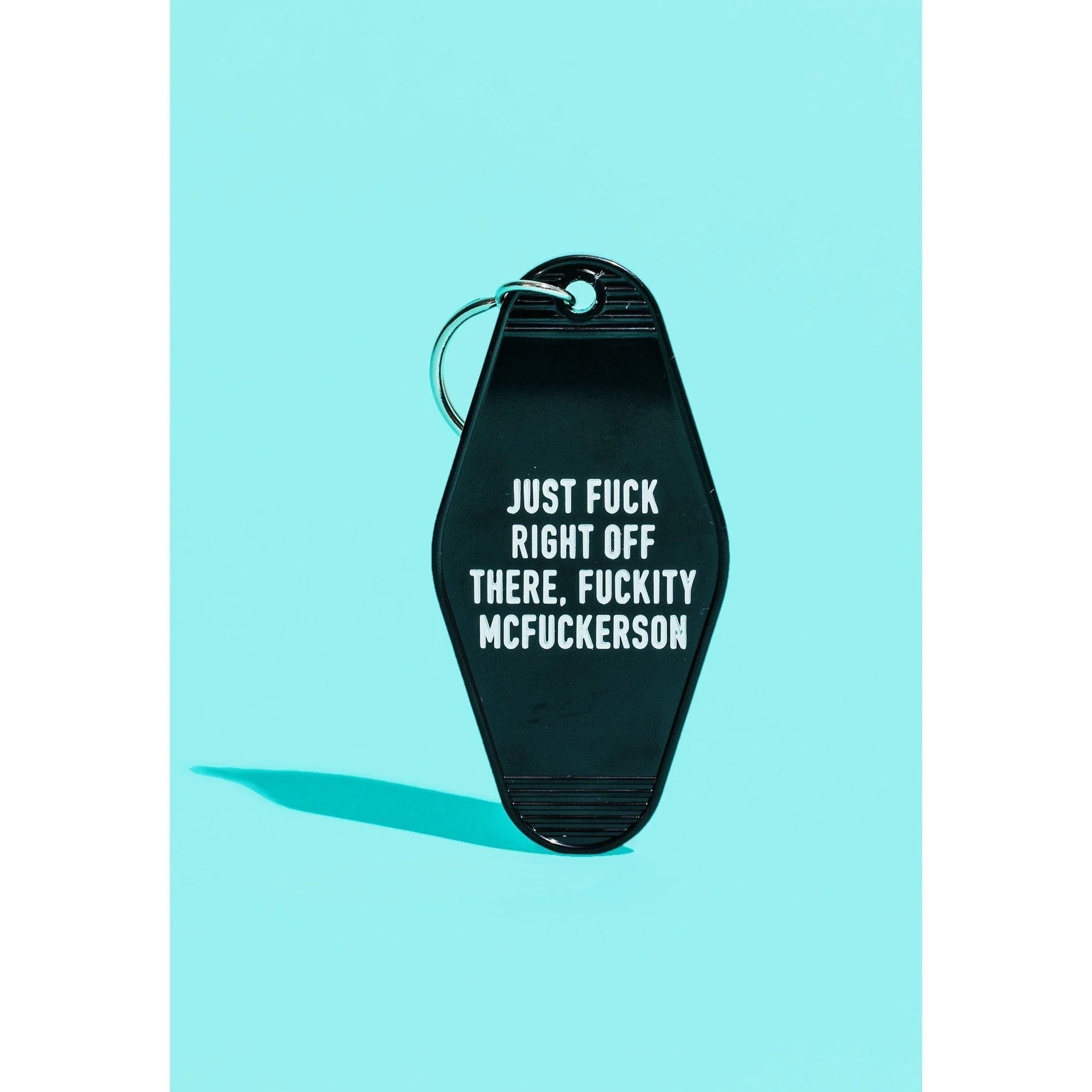 Just Fuck Right Off There, Fuckity McFuckerson Black Motel Style Keychain - Image 7