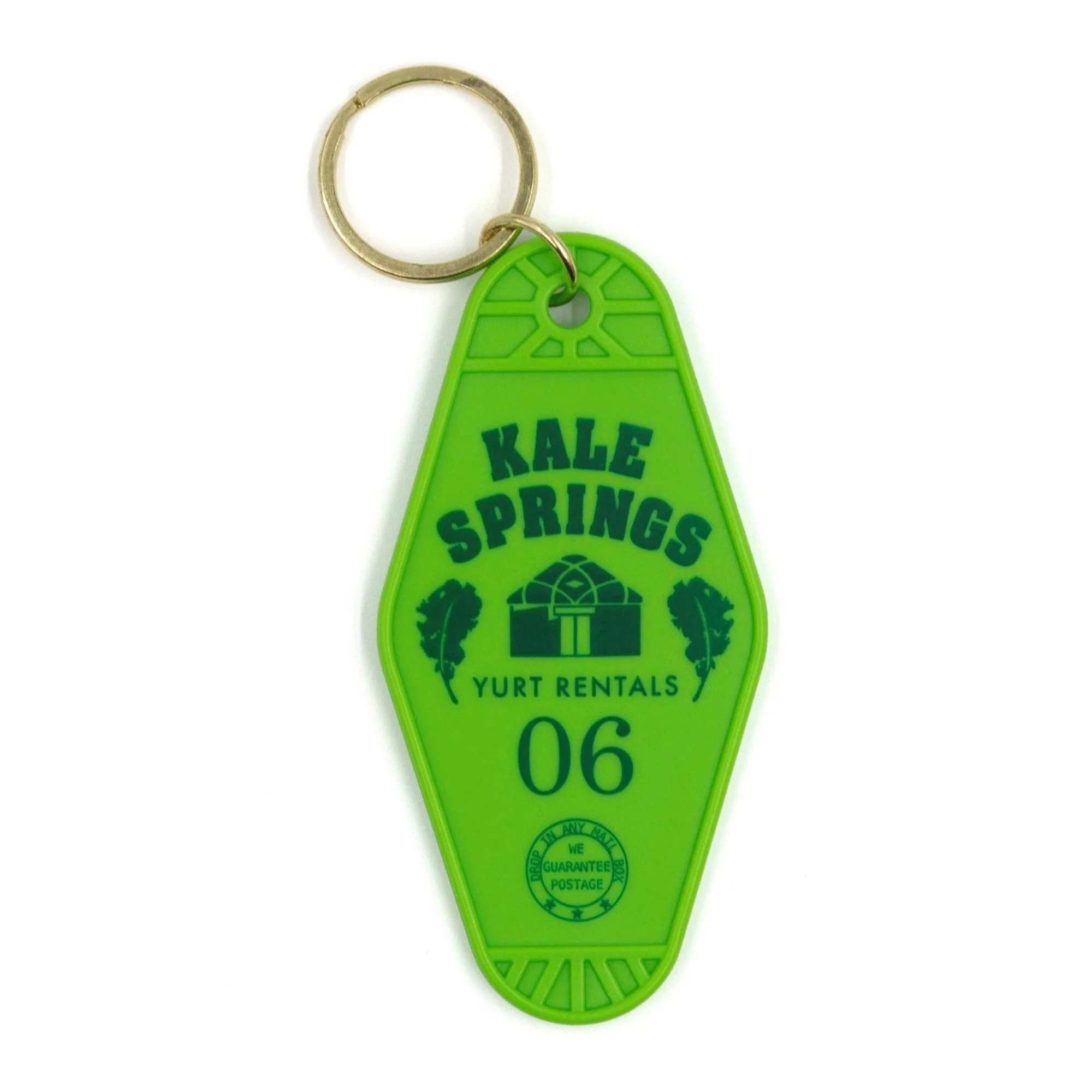 Kale Springs Motel Style Keychain in Green - Image 3