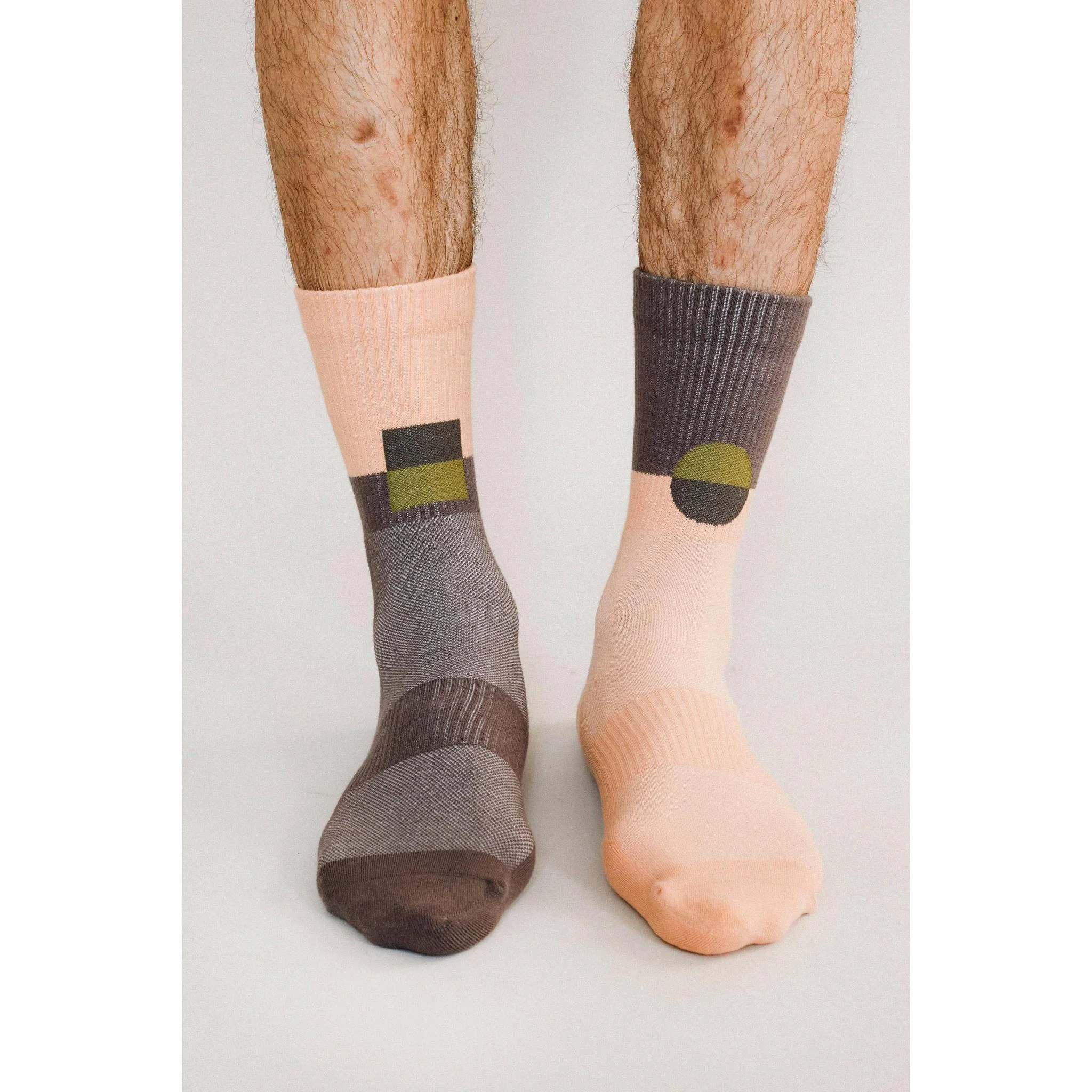 KC Crew Socks in Plum | Men's Mismatched Two-Tone Crew Socks | One Size Fits All - Image 5