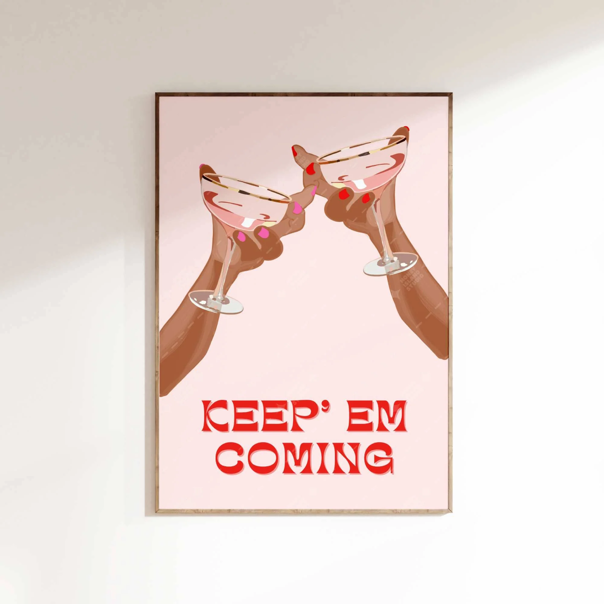 Keep 'Em Coming Cheers Poster | Unframed Wall Decor - Image 2