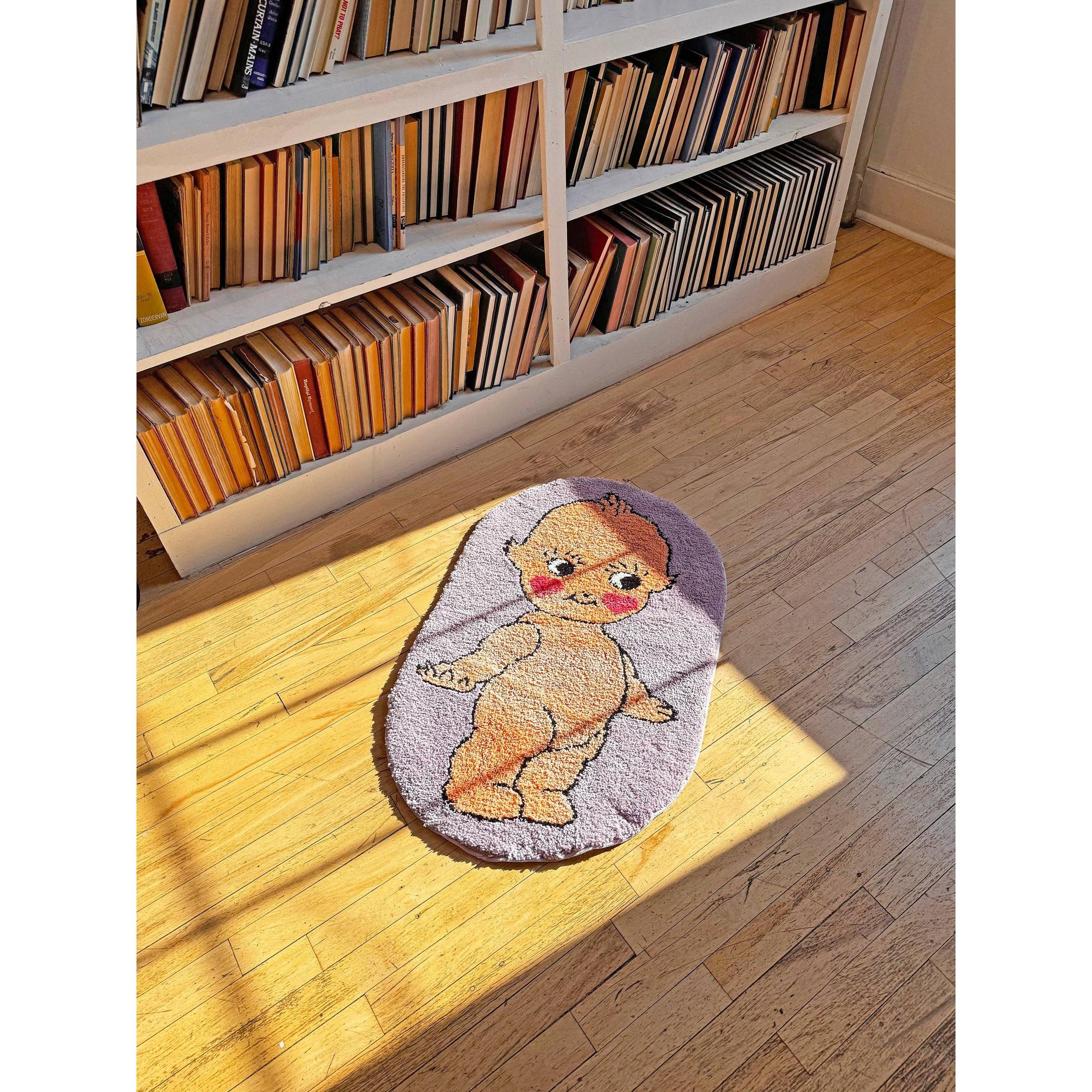 Kewpie Doll Ultrasoft Rug | Cute Retro Baby Slip Resistant Mat | 33" x 21" - Image 3