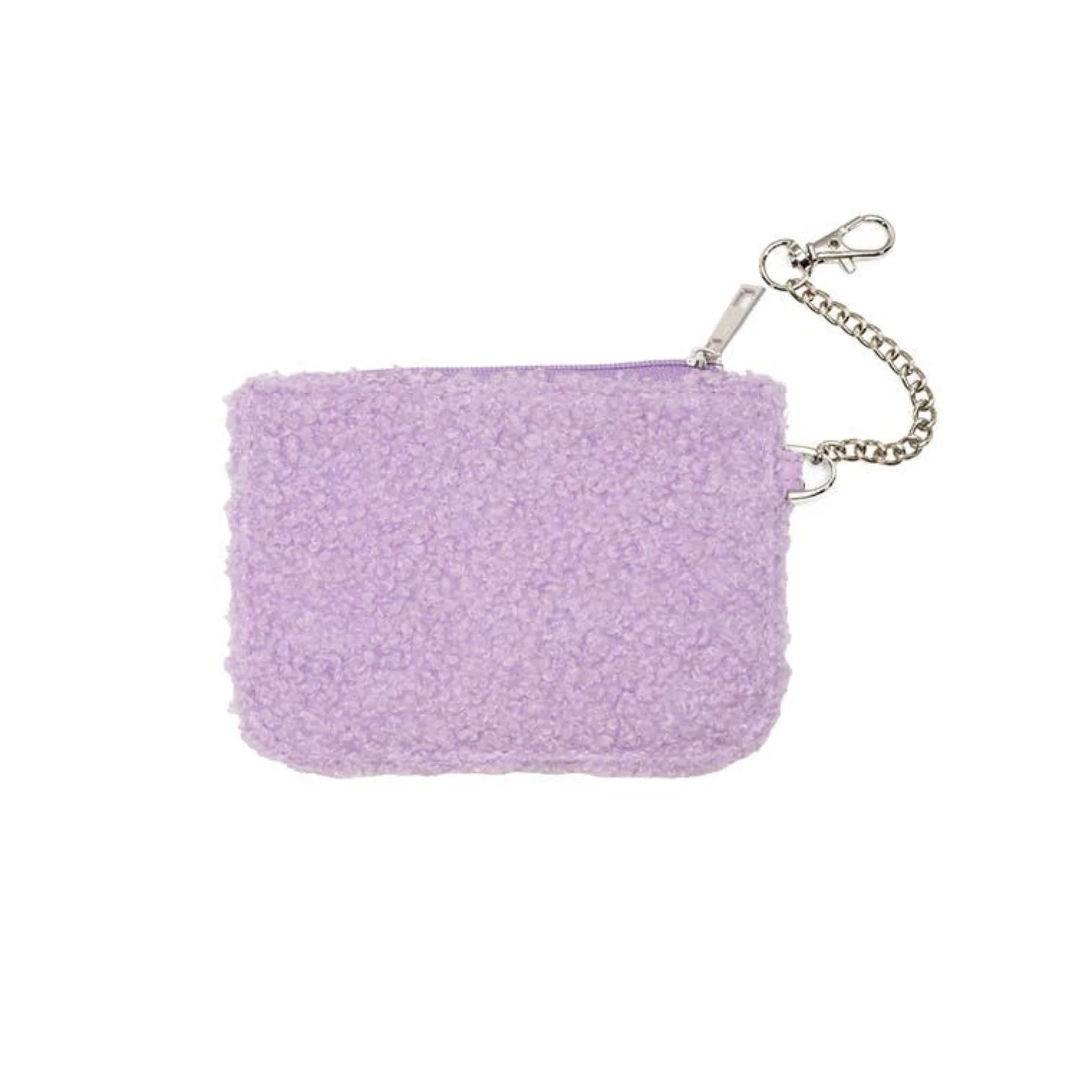 Blooming Flowers Purple Keychain Pouch | Cards & Cash Key Chain Purse Wallet - Image 3