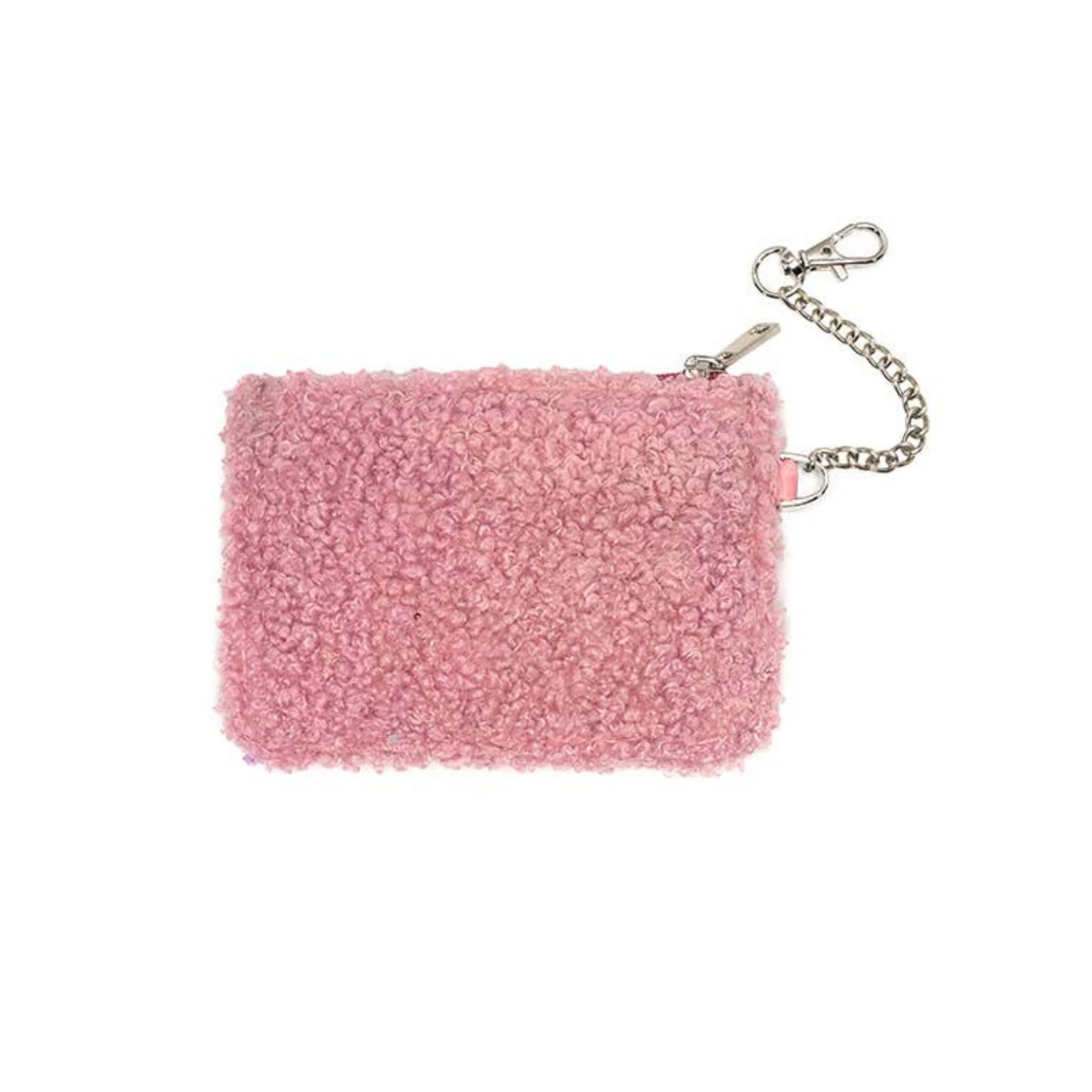 Pink & White Checkered Keychain Pouch | Cards & Cash Key Chain Wallet Purse - Image 3