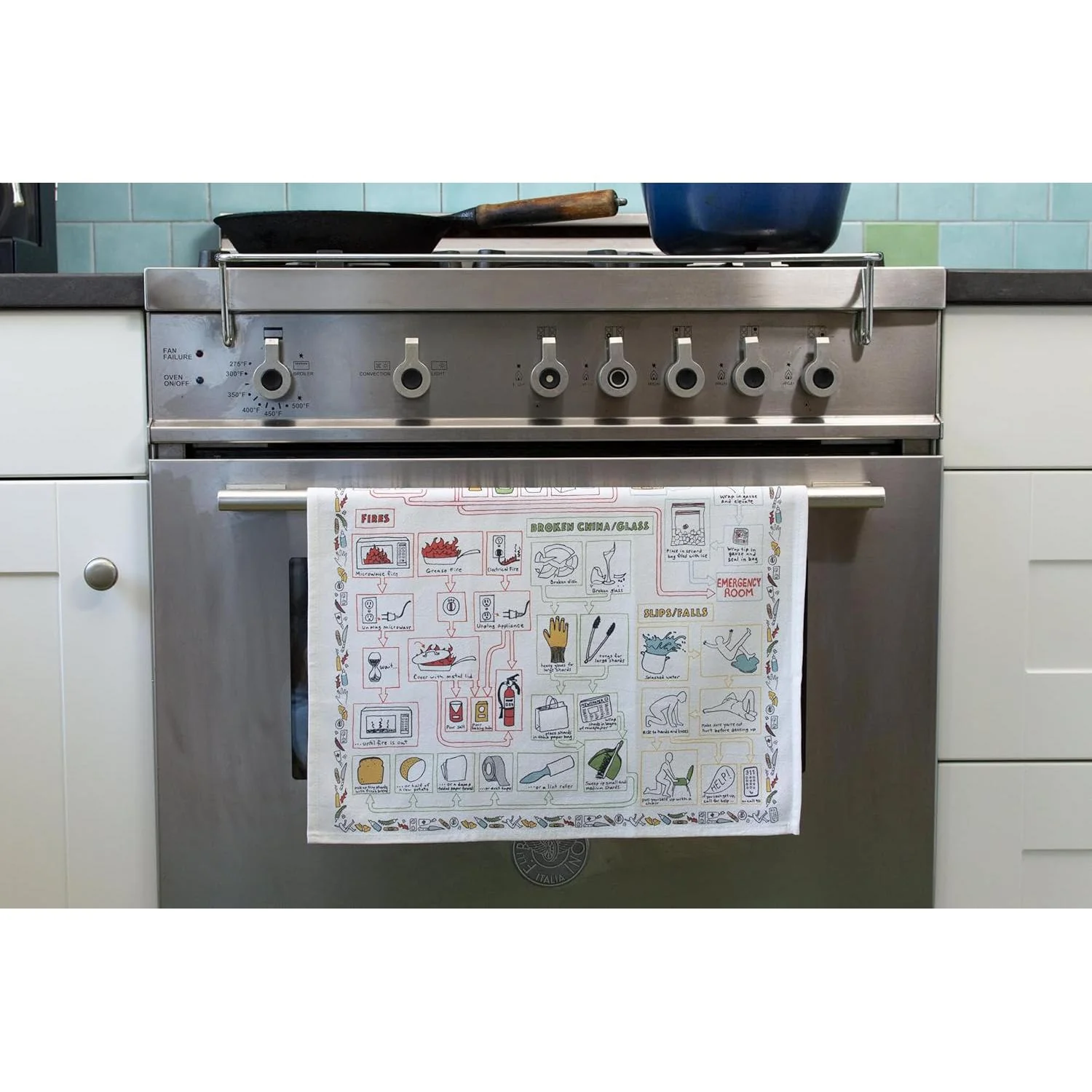 Kitchen Accidents Towel | Dish Hand Tea Towel | 17.25" x 25.5" - Image 2