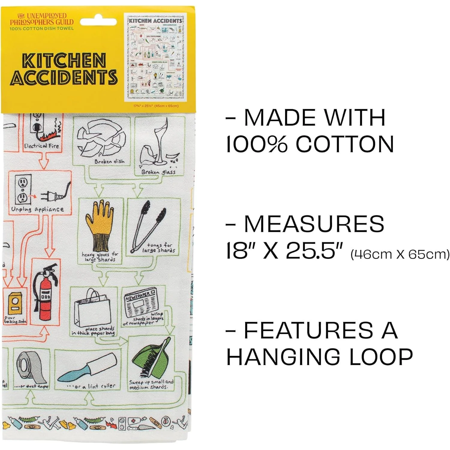 Kitchen Accidents Towel | Dish Hand Tea Towel | 17.25" x 25.5" - Image 7