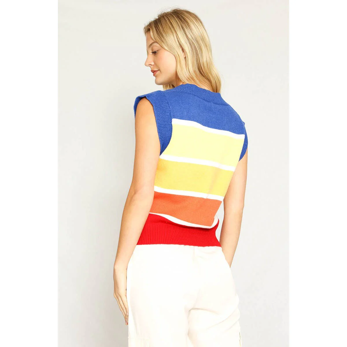 Knit Vest Retro Stripe [Available in XL Only] - Image 4