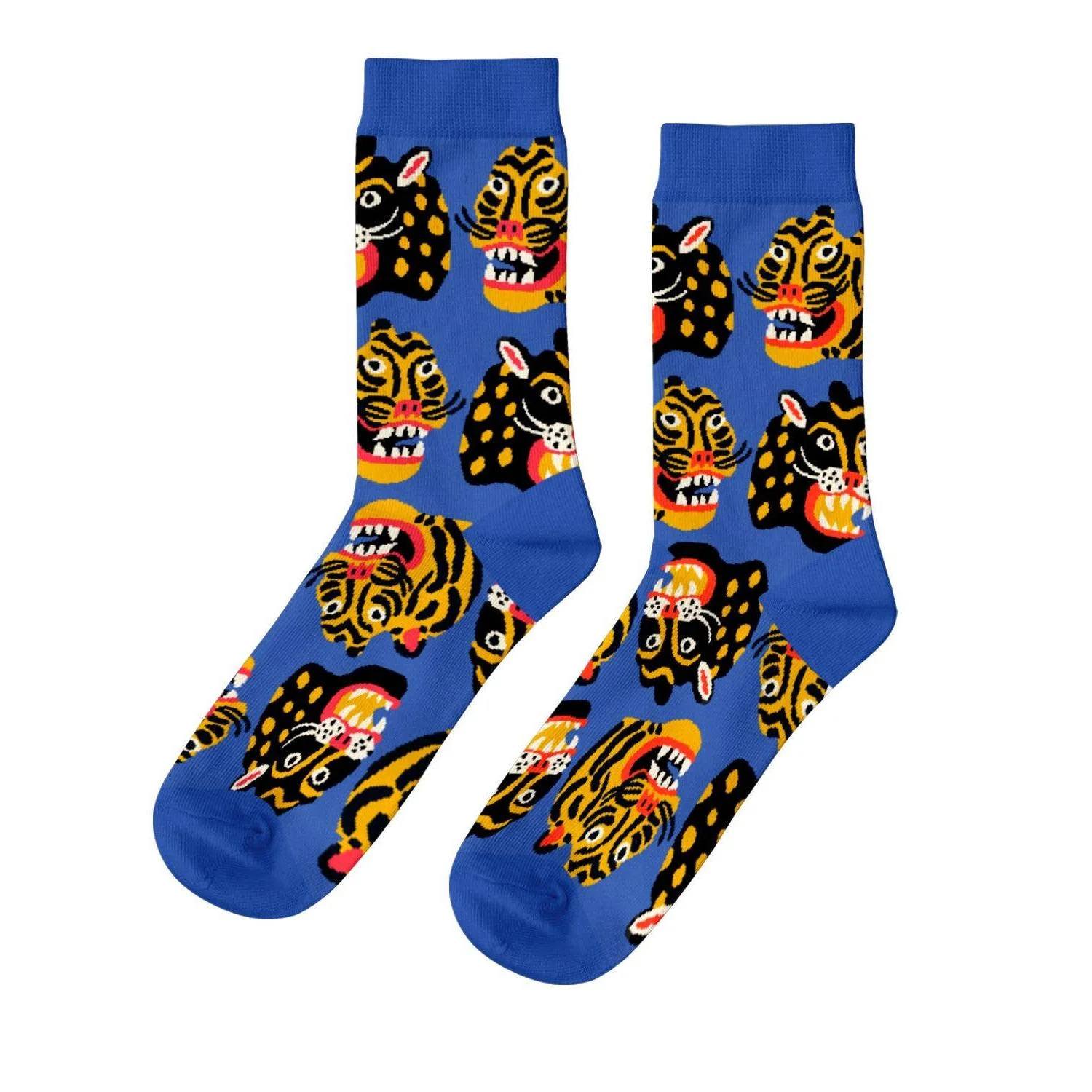 Wild Cats Large Crew Socks – Art by Kristina Micotti | Men's Sizing - Image 2