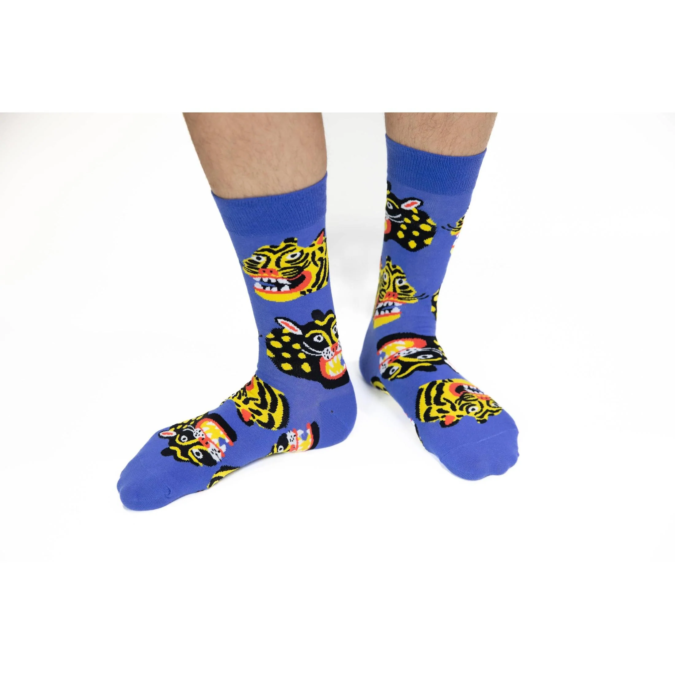 Wild Cats Large Crew Socks – Art by Kristina Micotti | Men's Sizing - Image 3