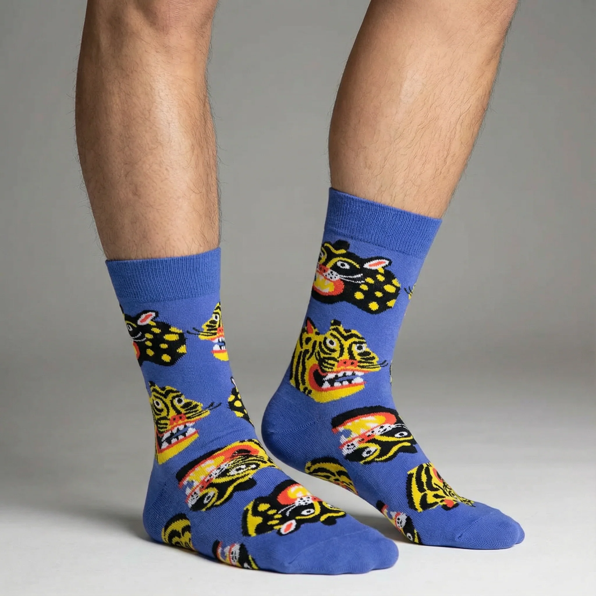 Wild Cats Large Crew Socks – Art by Kristina Micotti | Men's Sizing - Image 5