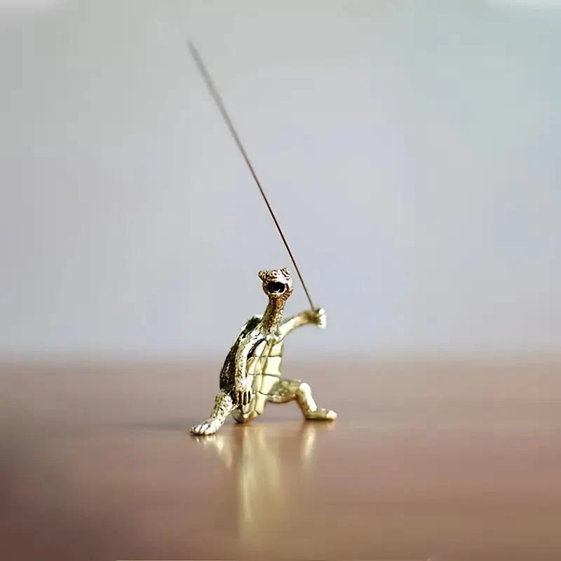 Kung Fu Turtle Incense Holder Bronze Unique Piece | Decorative Incense Stick Burner - Image 2