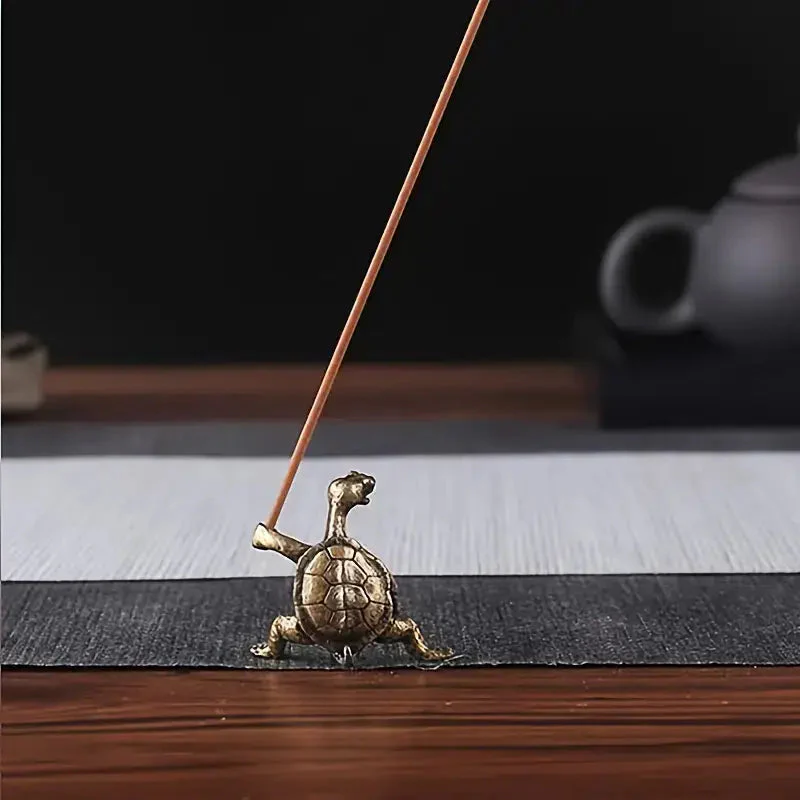 Kung Fu Turtle Incense Holder Bronze Unique Piece | Decorative Incense Stick Burner - Image 6
