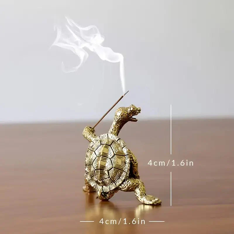 Kung Fu Turtle Incense Holder Bronze Unique Piece | Decorative Incense Stick Burner - Image 7