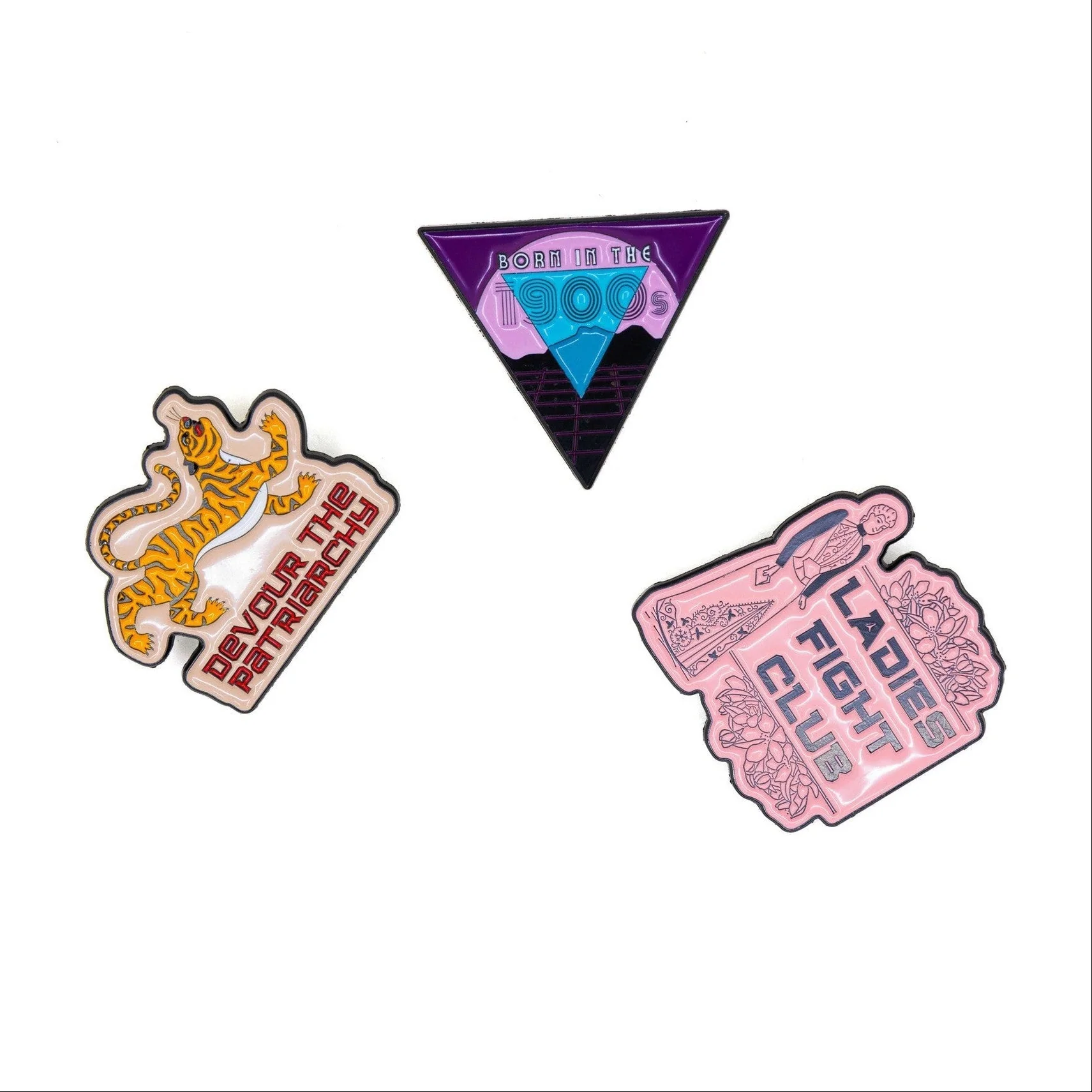 Ladies Fight Club Enamel Pin Victorian Funny Lapel Pin - Image 5
