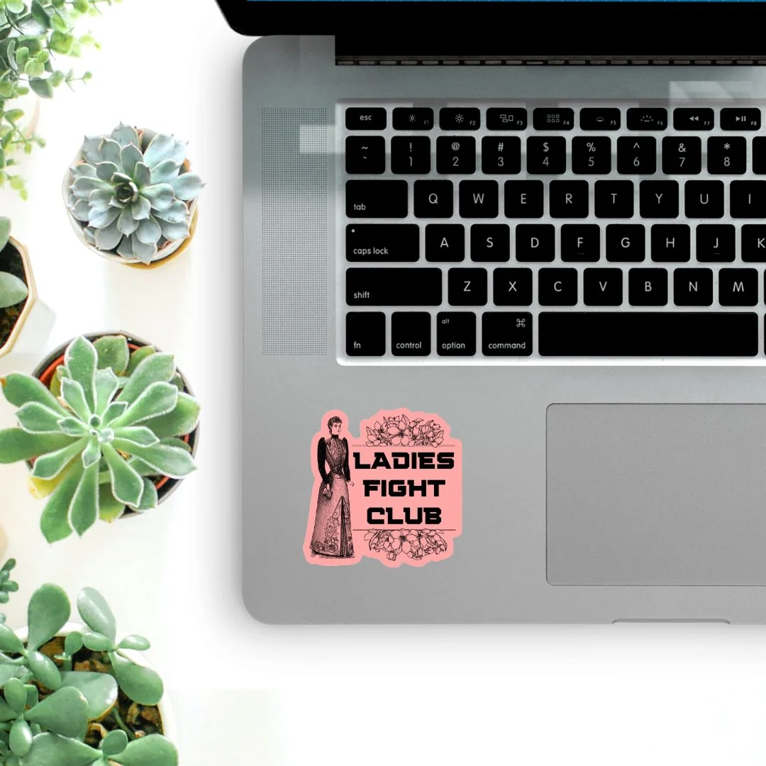 Ladies Fight Club Vinyl Sticker 3in x 3in - Image 3