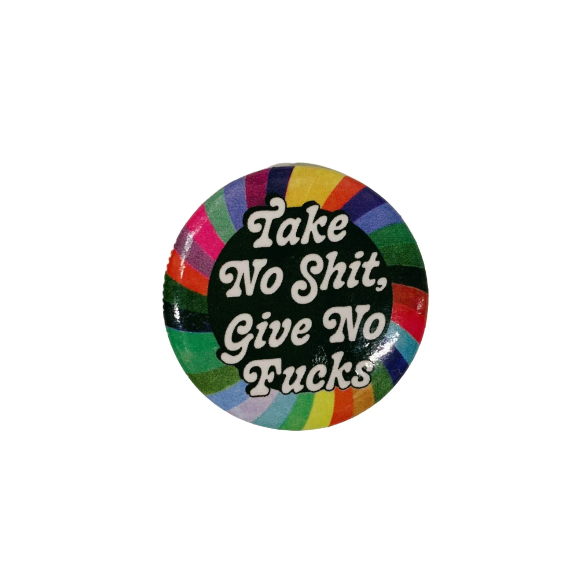 Take No Shit, Give No Fucks Lapel Pin |  Pinback Button | 1.3" - Image 2