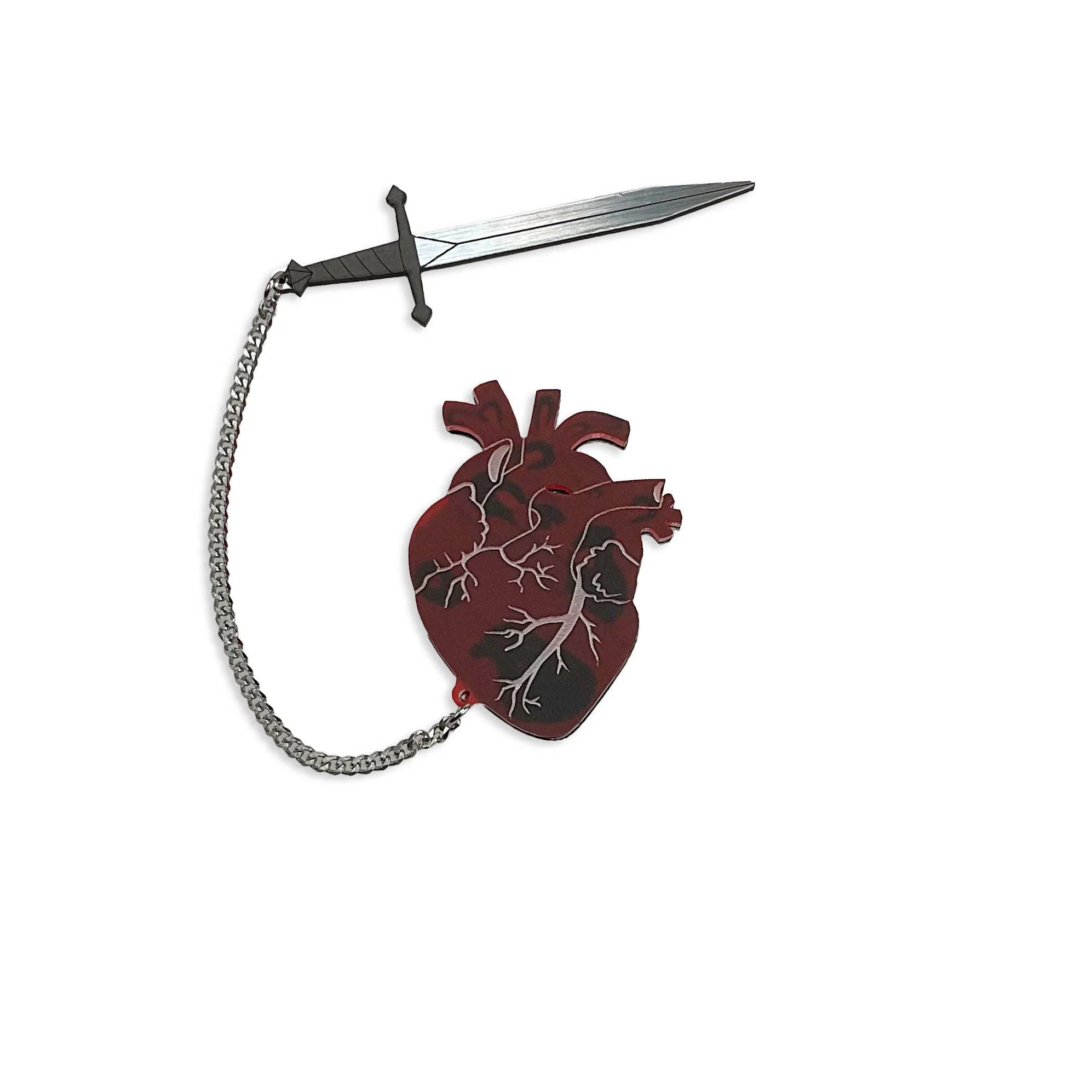 I’m Sword o’ A Big Deal Brooch | Anatomical Heart with Removable Sword Pin - Image 3