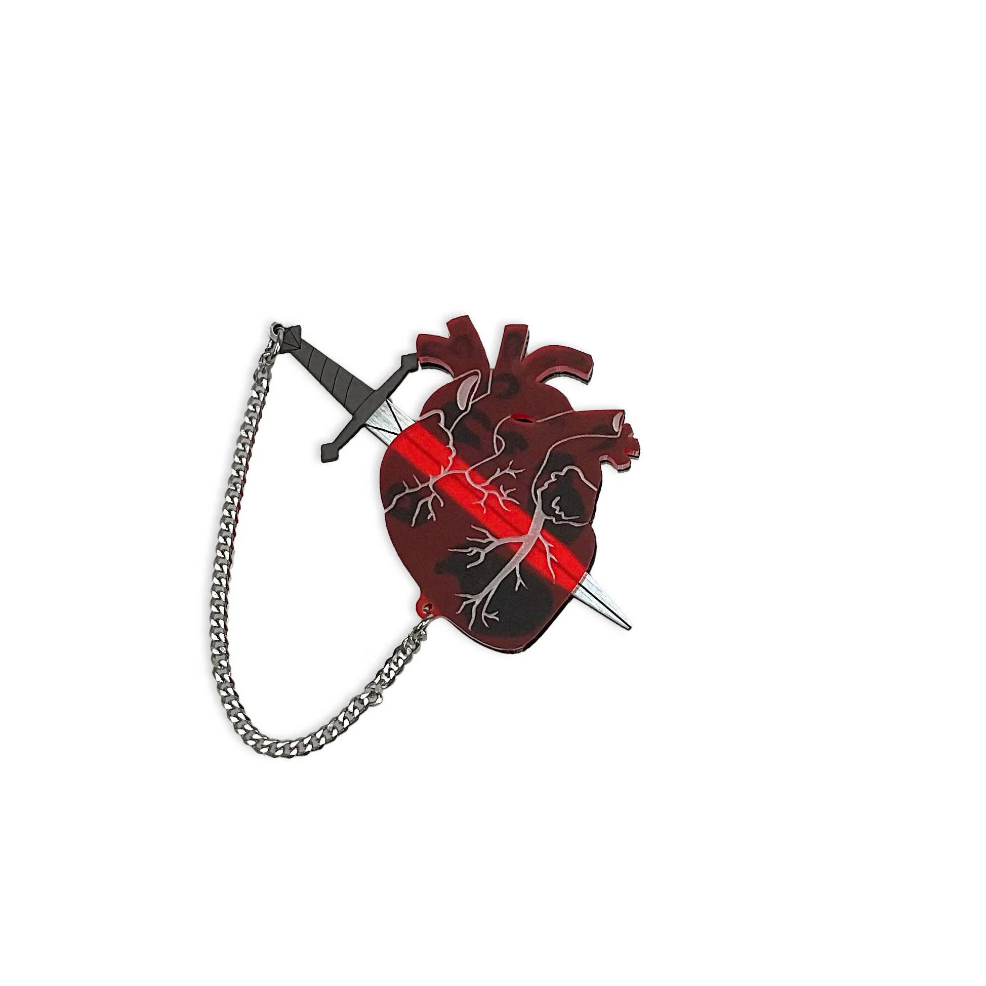I’m Sword o’ A Big Deal Brooch | Anatomical Heart with Removable Sword Pin - Image 4