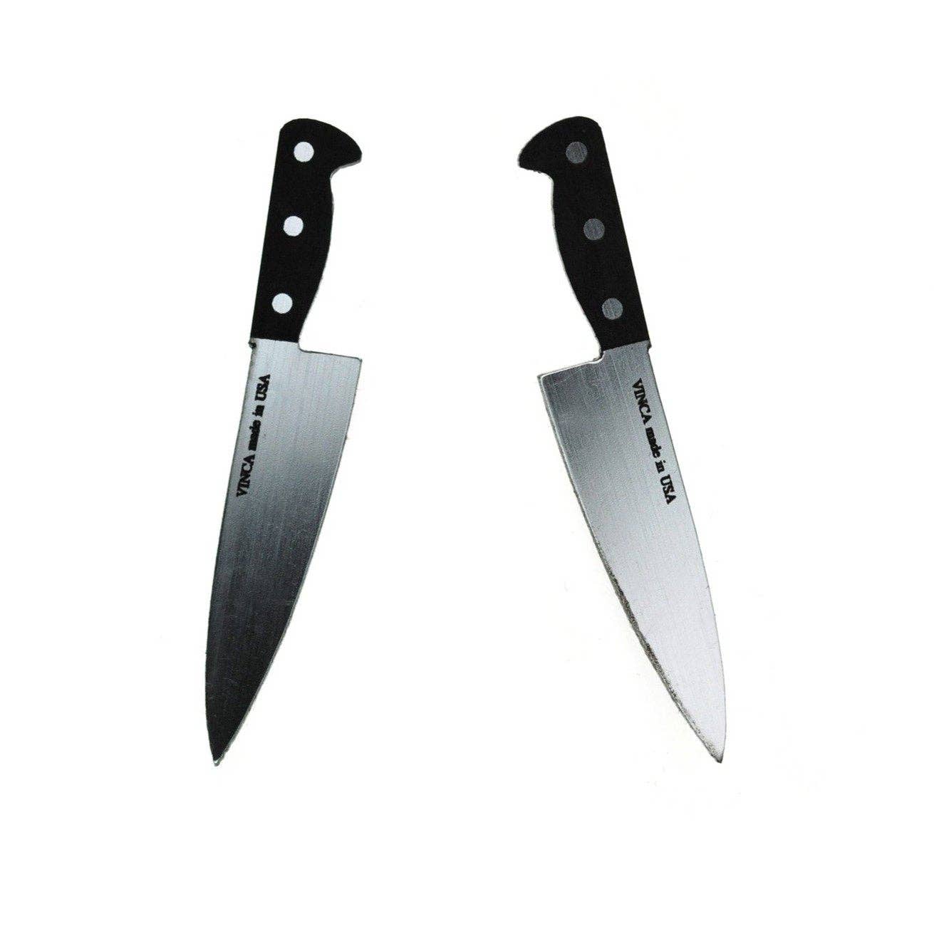 Chef's Knife Earrings | Extra Large 3" | King-sized Goth-Punk-Rock Jewelry Earrings - Image 5