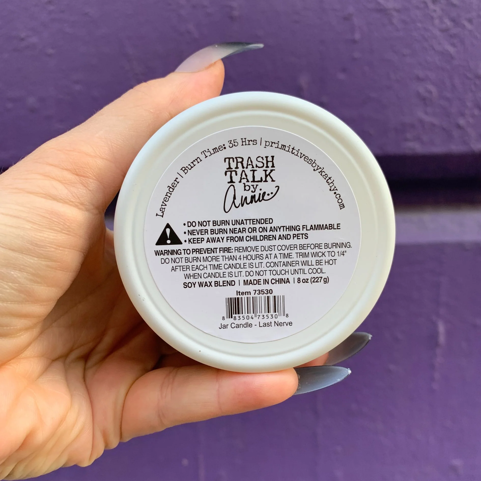 My Last Nerve Jar Candle | Vintage Photograph Double Sided Design | Soy Wax Lavender Scent - Image 7
