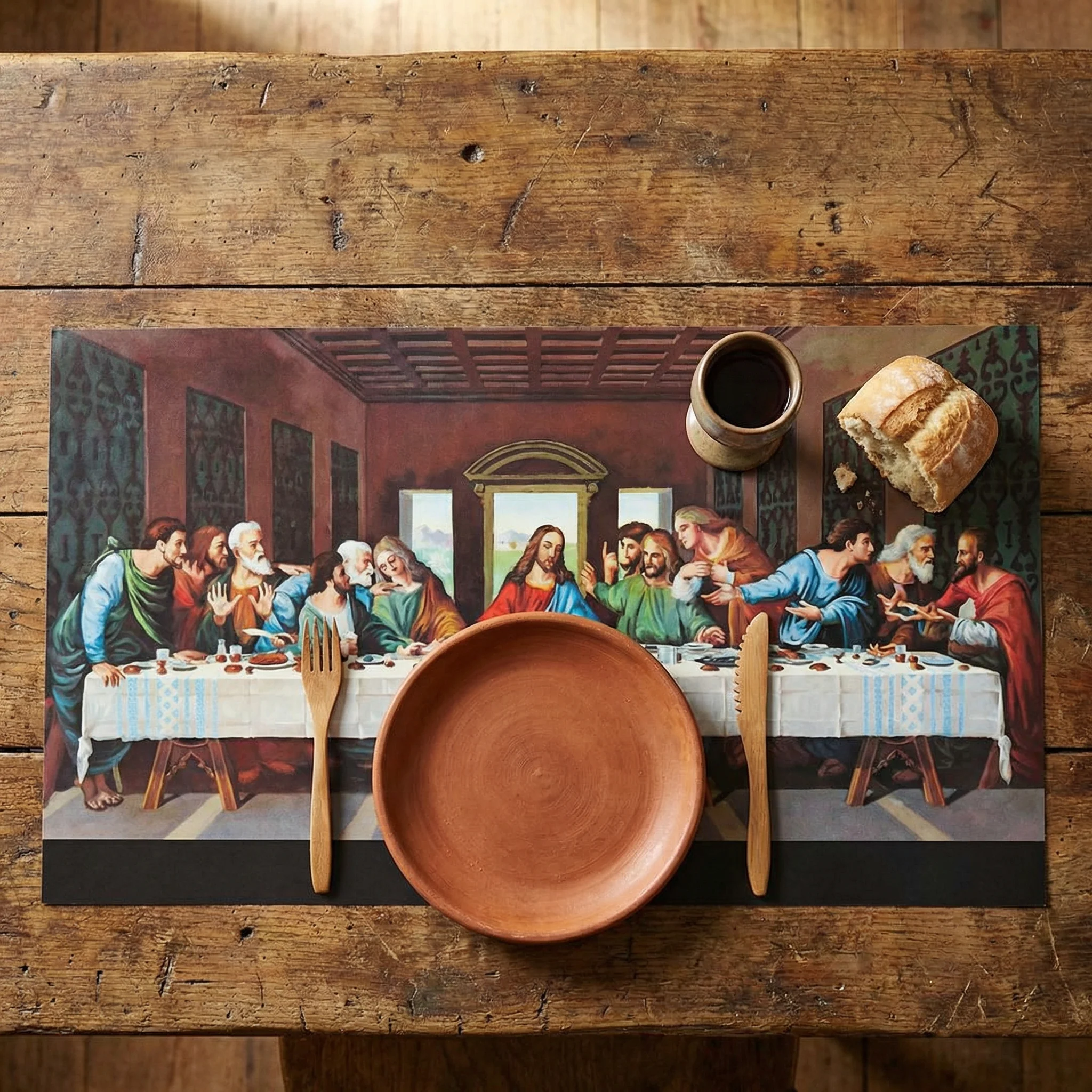 Last Supper Paper Placemats (40 pack) | Funny Peel-Off Pad for a Biblical Feast at Home - Image 8