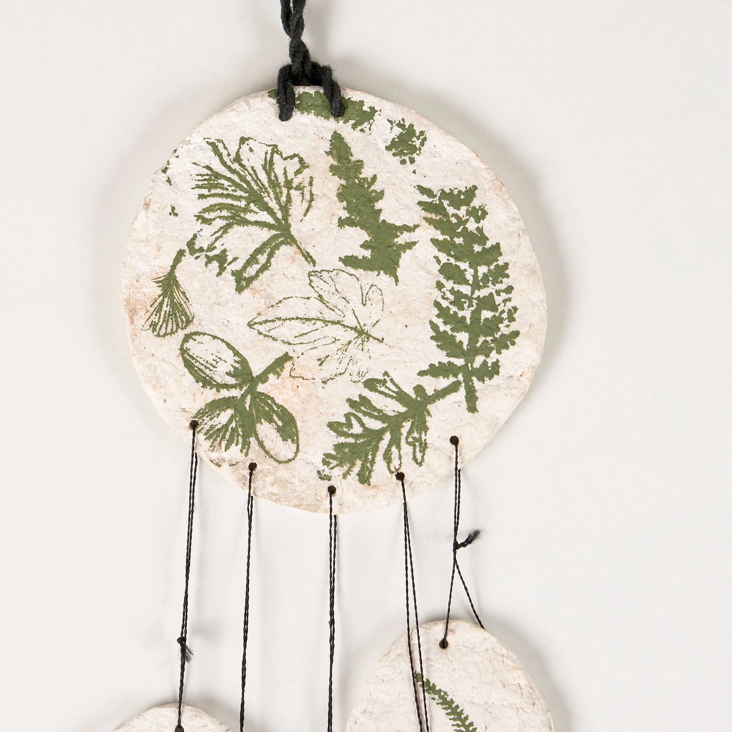 Leaf Study Hanging Decor | Paper-mache Nature-themed Wall Display | 3.75" x 15" - Image 11